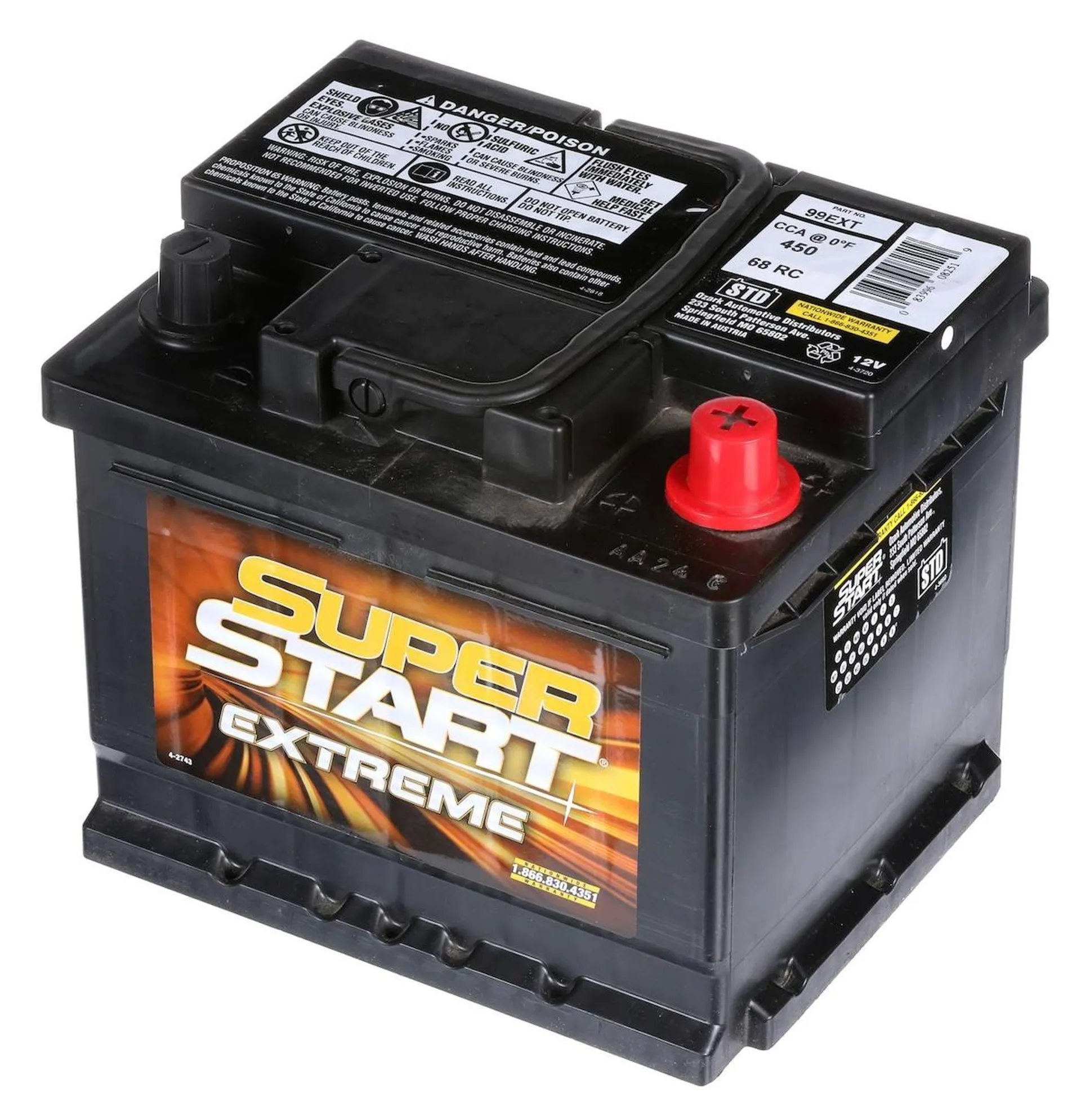 Super Start Extreme Top Post Battery Group Size 99R T4 - 99EXT