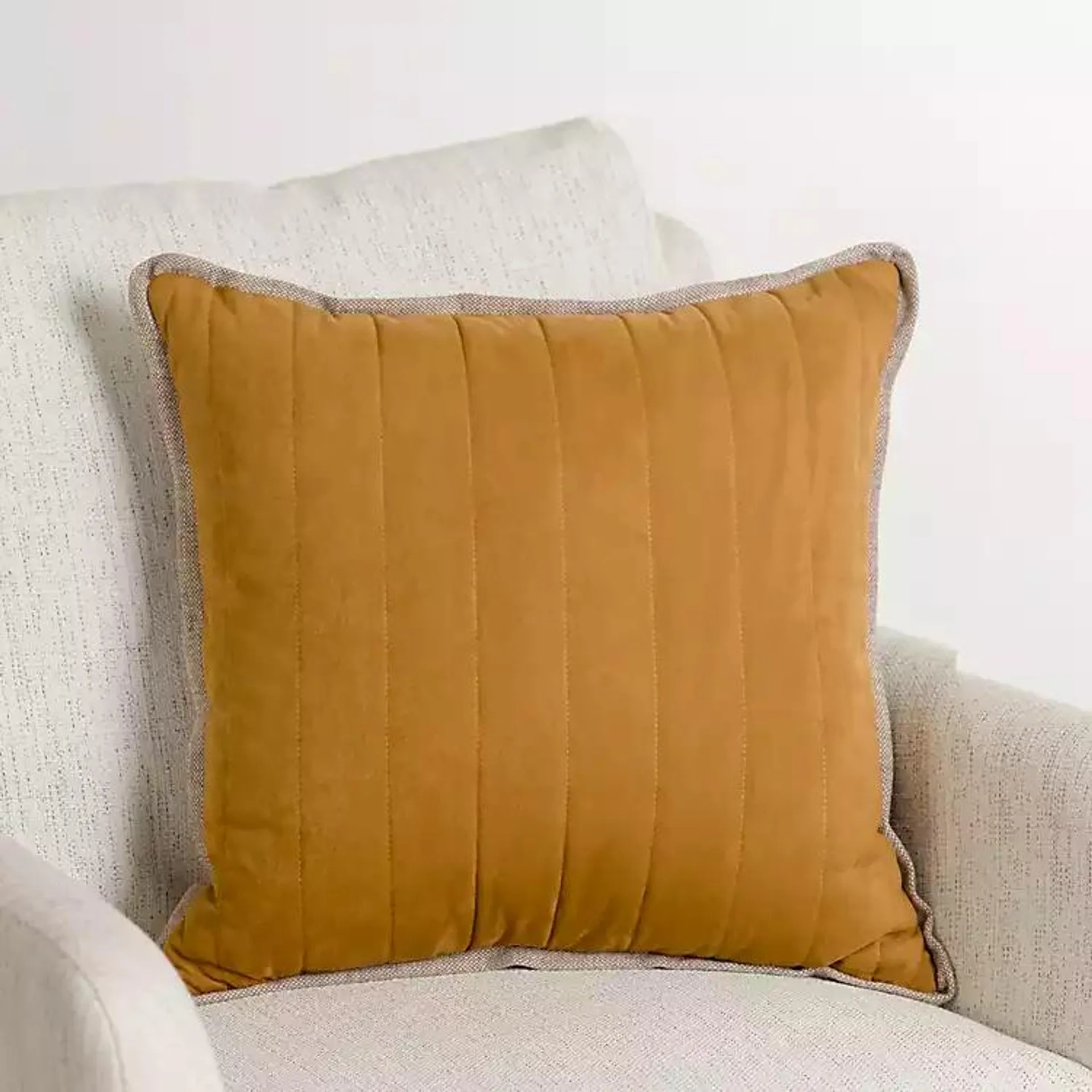 Gold Faux Suede Pillow