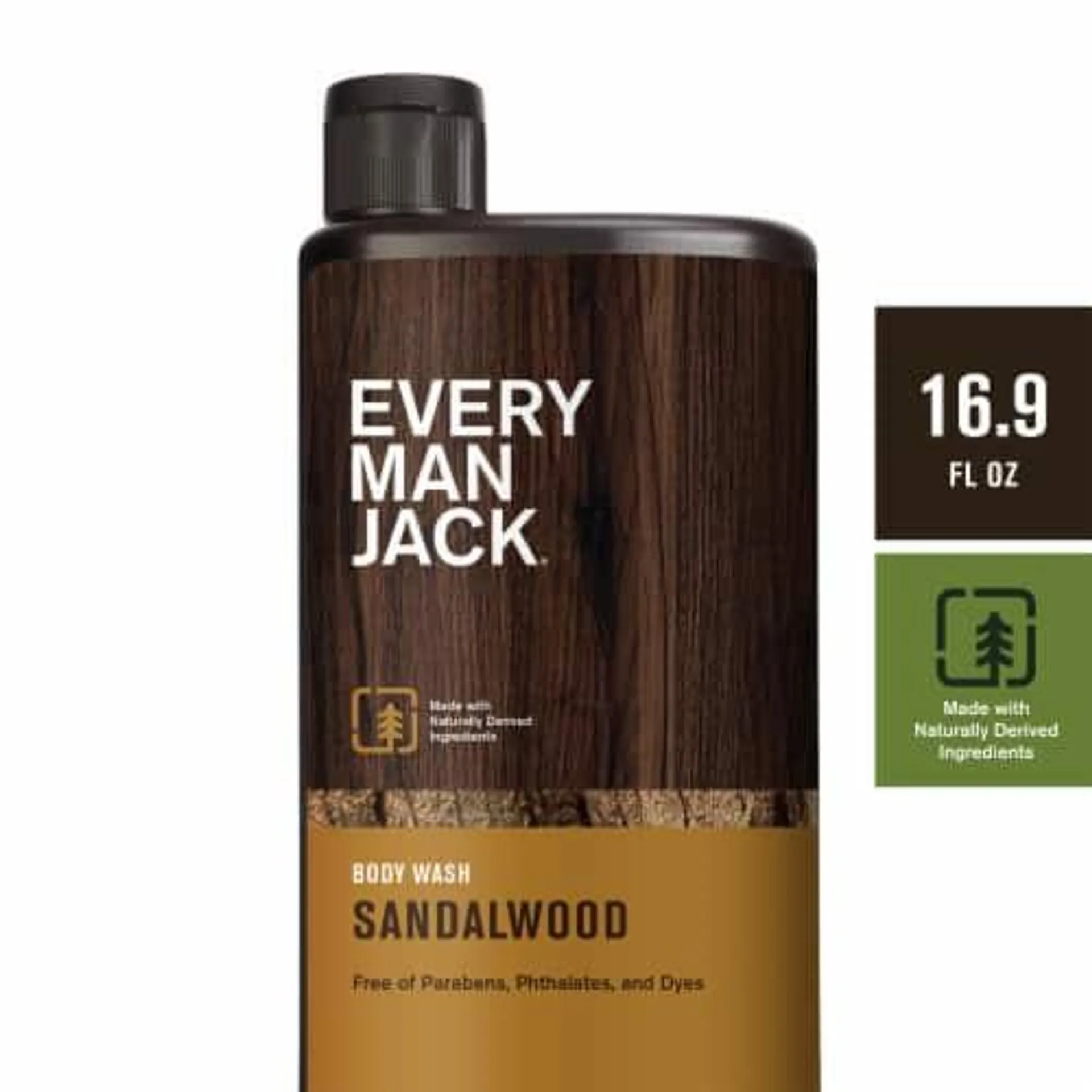 Every Man Jack Mens Hydrating Body Wash, Sandalwood