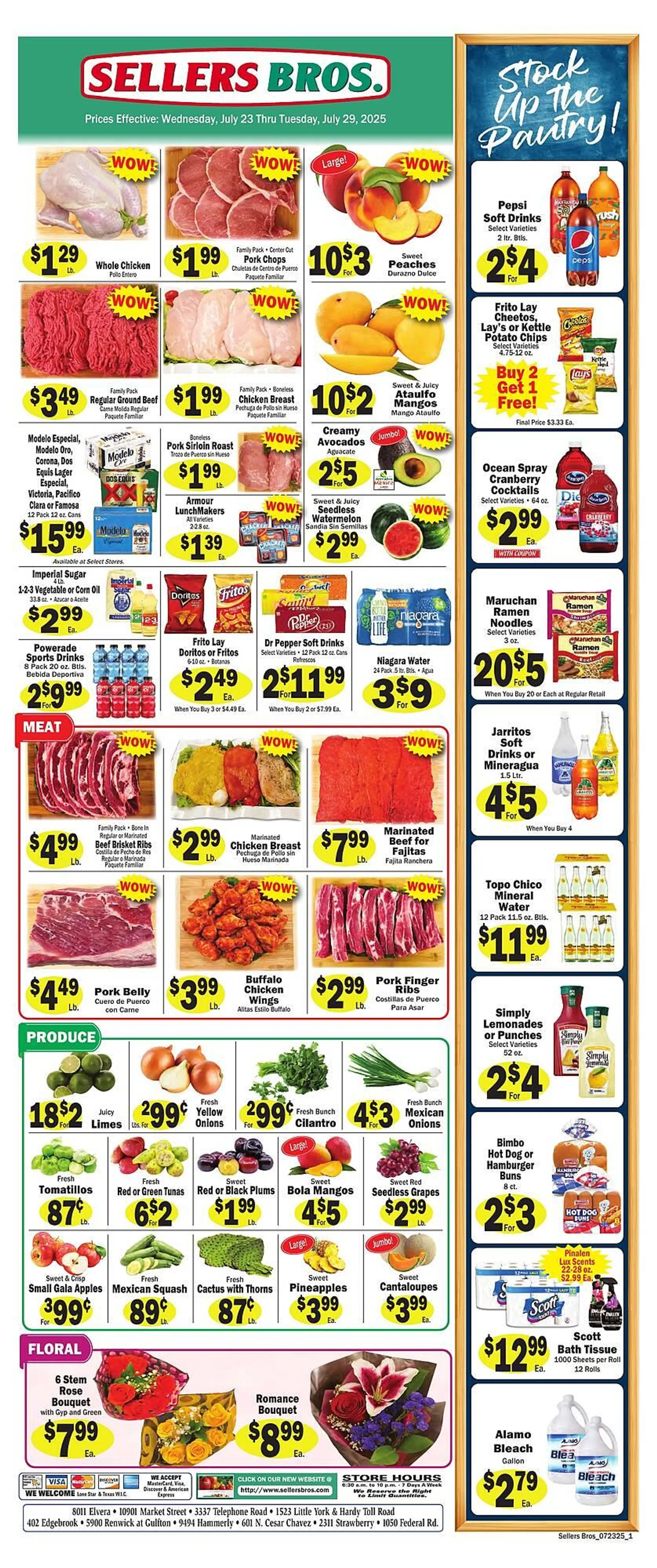 Weekly ad Sellers Bros Weekly Ad from July 23 to July 29 2025 - Page 1