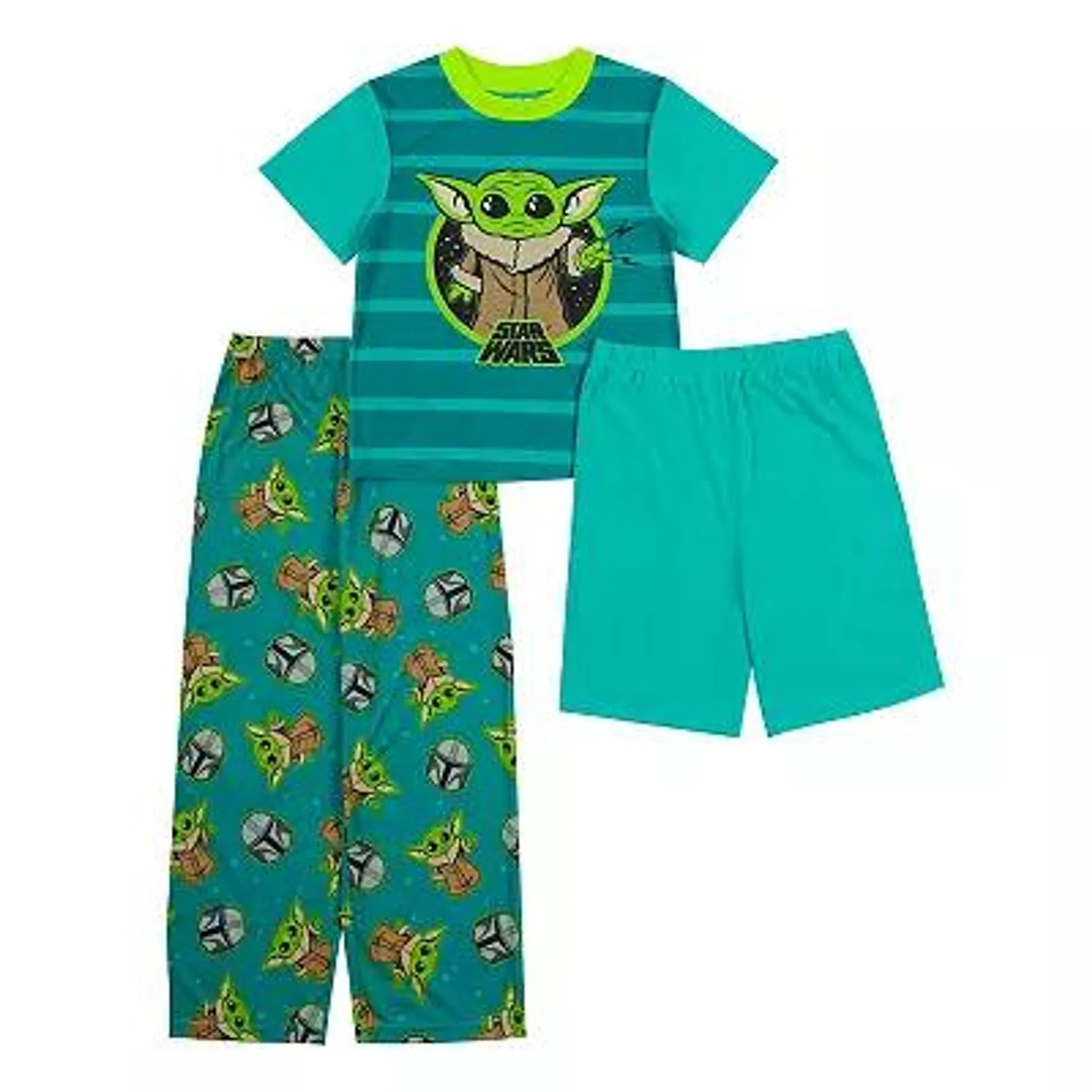 Boys 6-12 Star Wars: The Mandalorian "Grogu In The Stars" 3-Piece Pajama Set