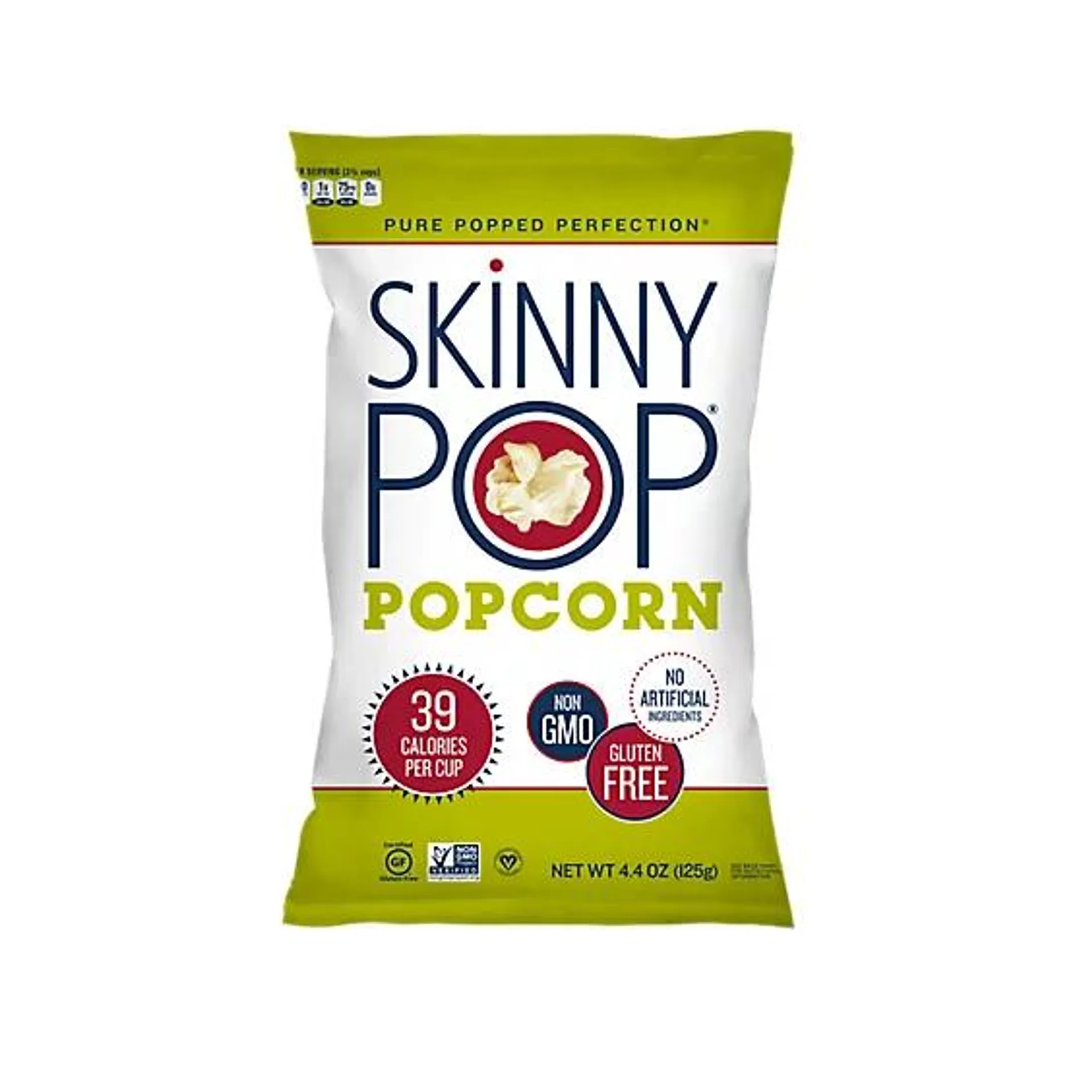 SkinnyPop Original Popcorn Grocery Size Bag - 4.4 Oz