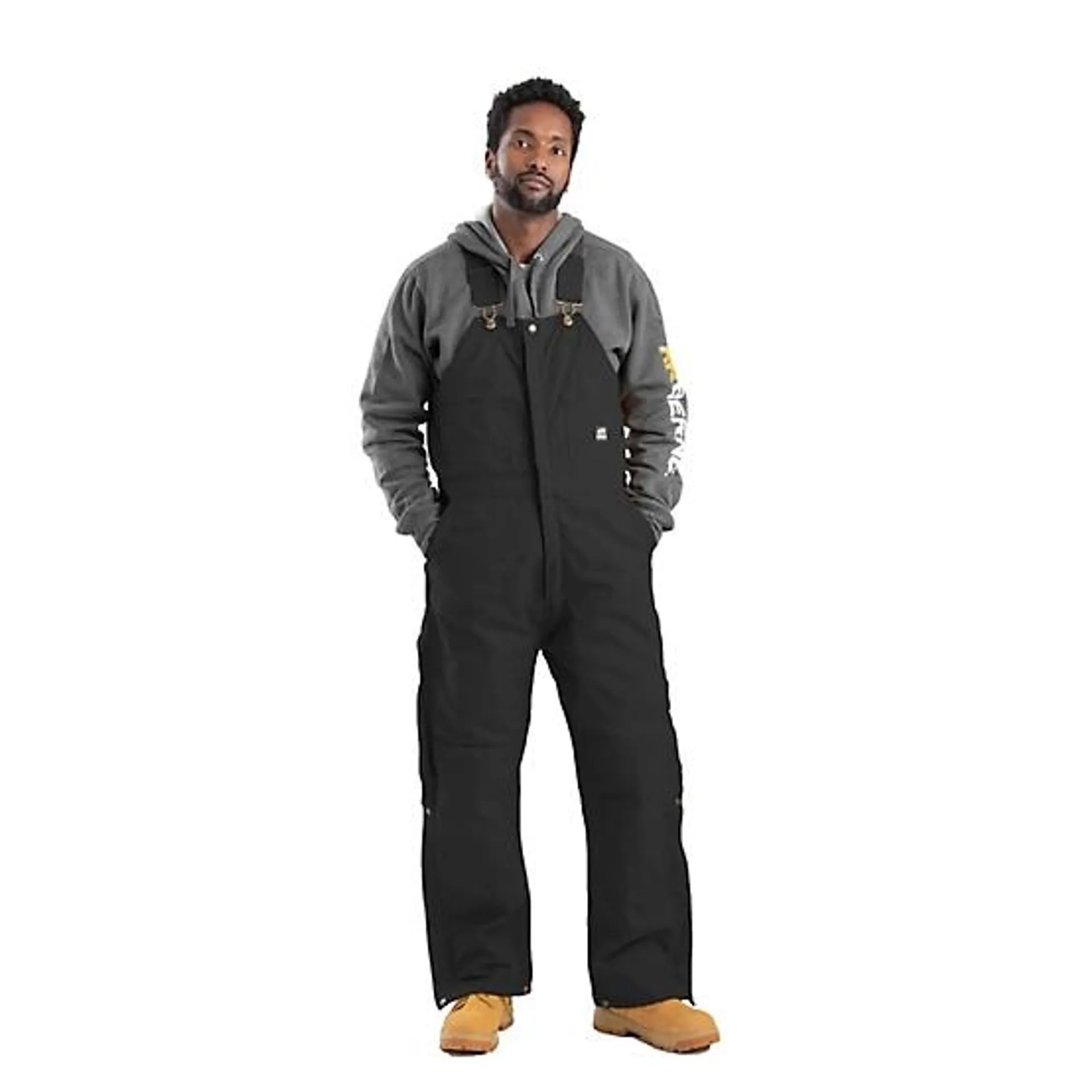 Men's Quilt-Lined Duck Insulated Bib Overalls