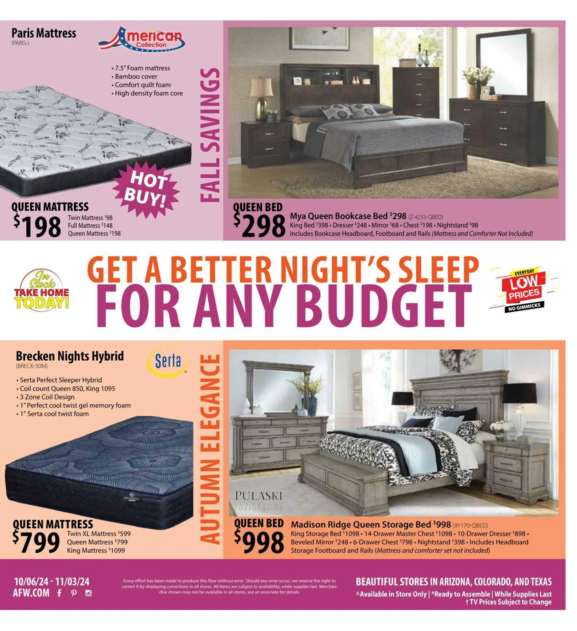 Weekly ad American Furniture Warehouse Current weekly ad from October 6 to November 3 2024 - Page 4