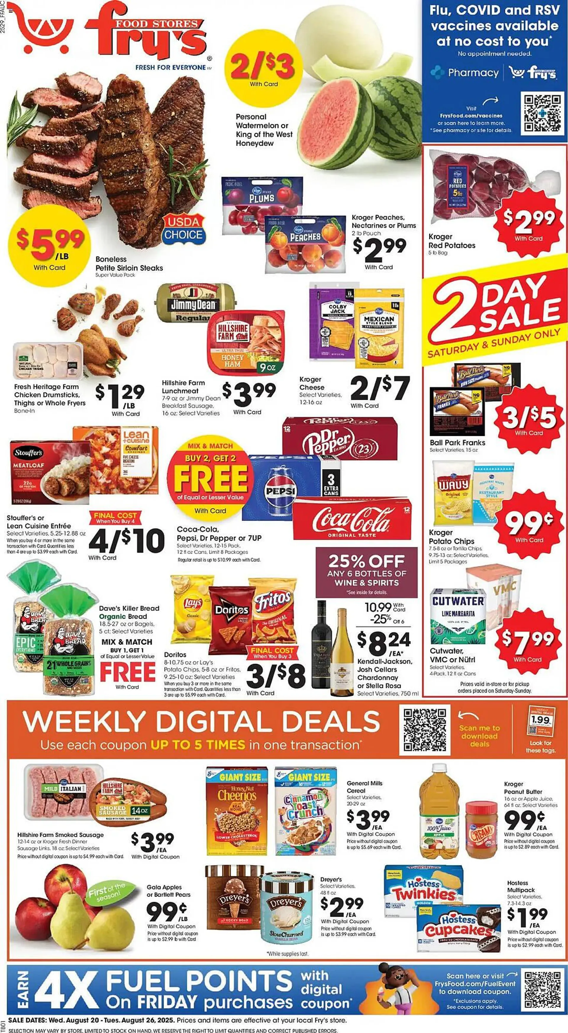 Weekly ad Fry's Weekly Ad from August 20 to August 27 2025 - Page 1