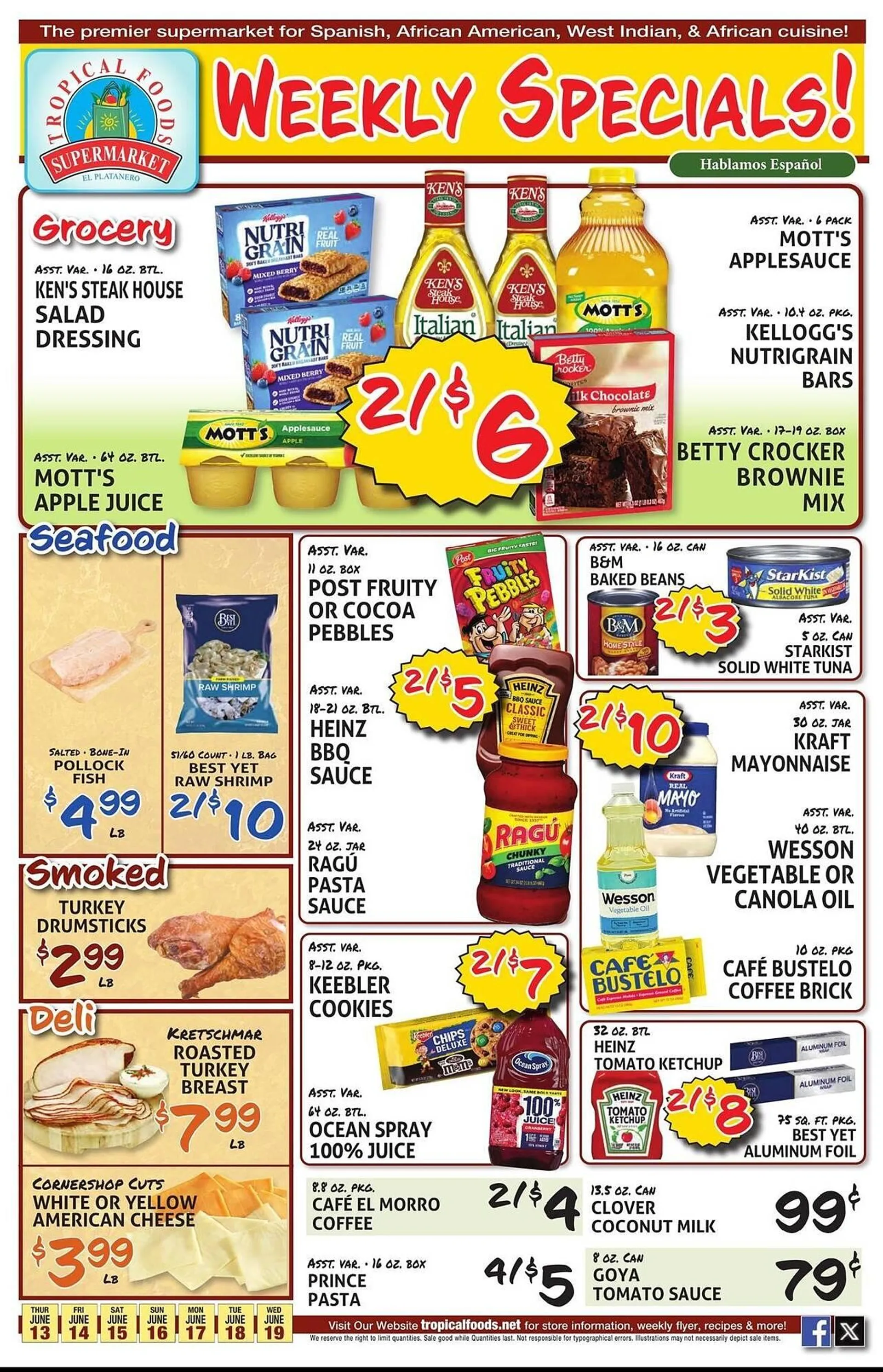 Tropical Foods Supermarket Weekly Ad - 1