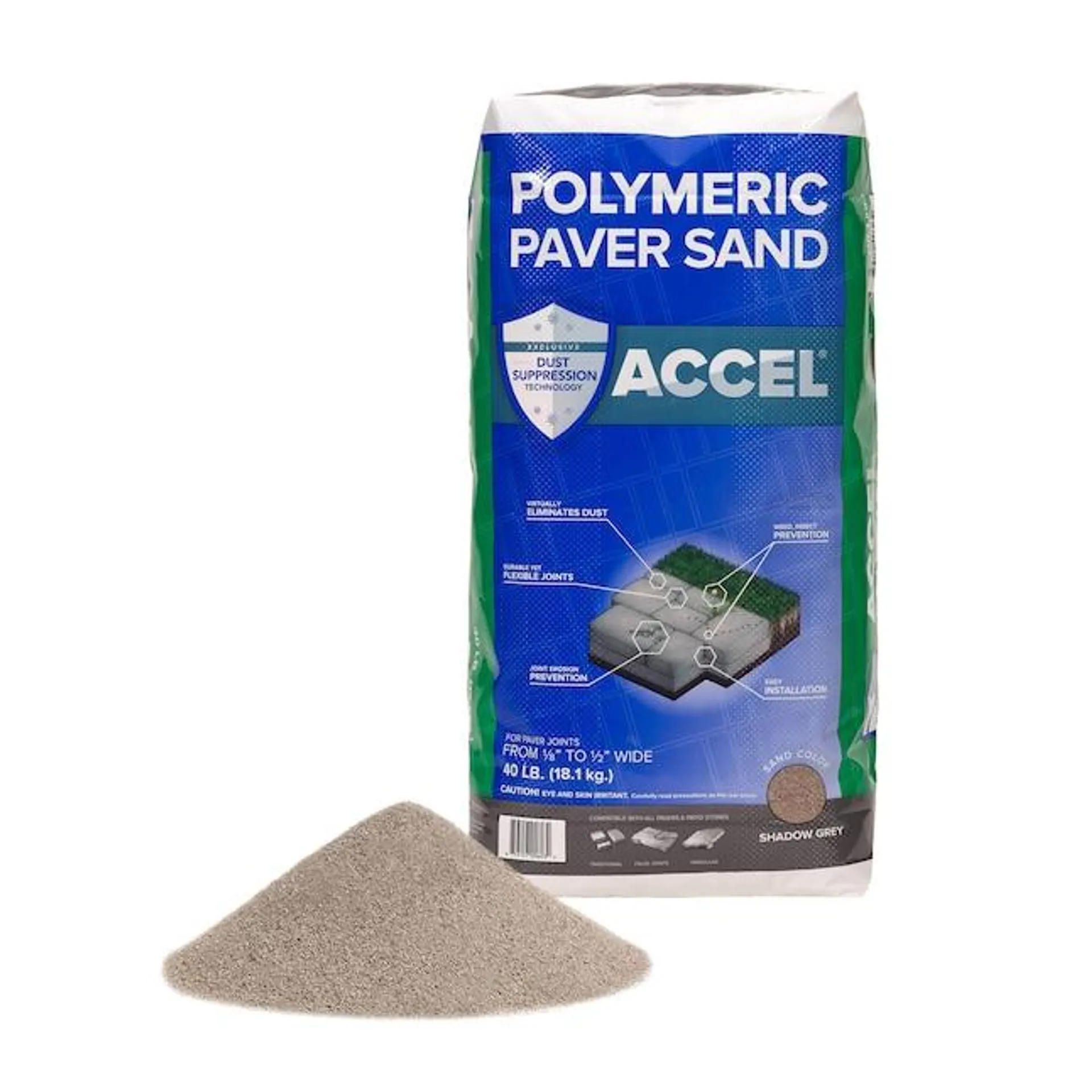 Accel Dust Preventing Paver Polymeric Sand 40-lb Shadow Grey Polymeric Sand