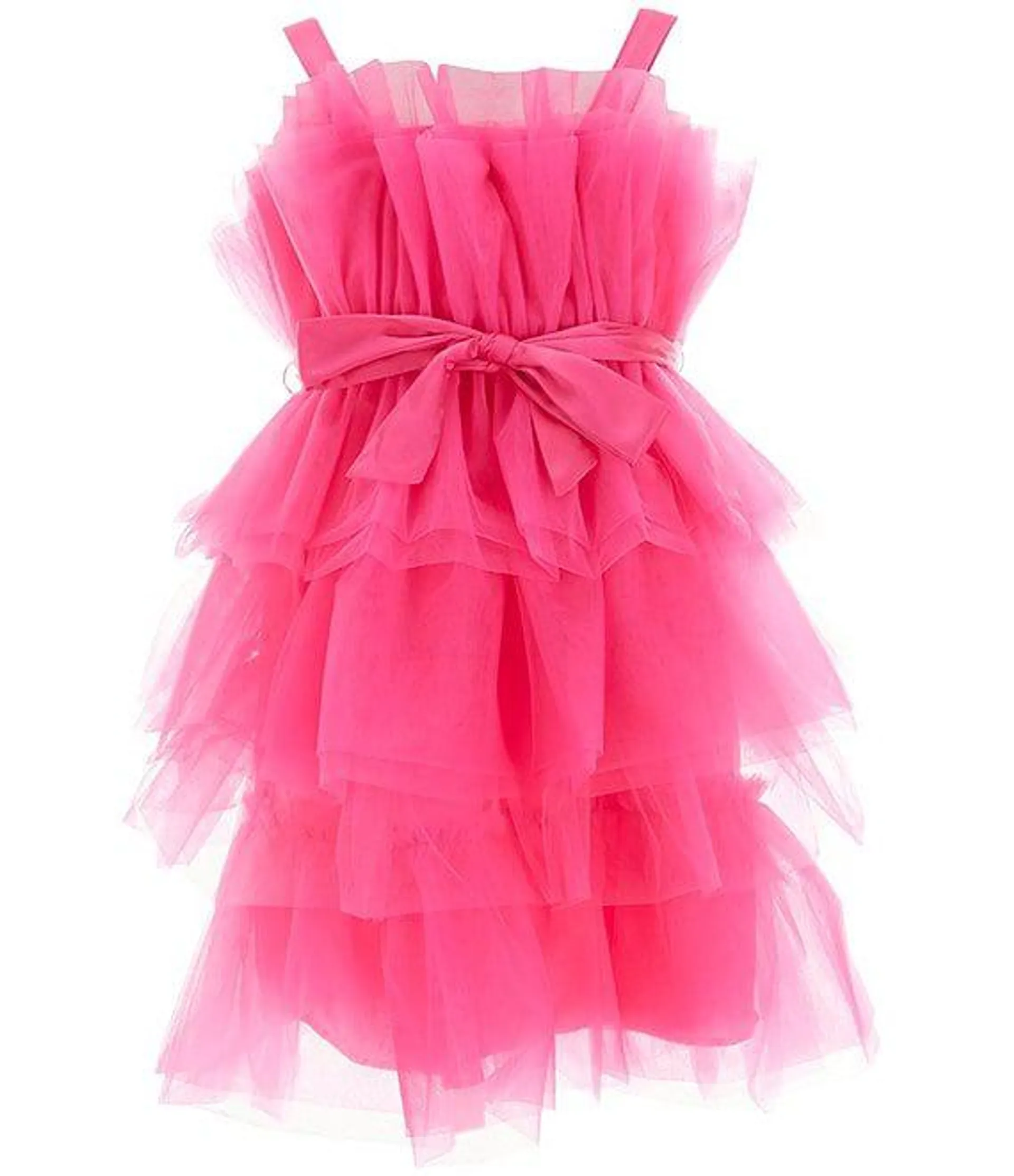 Big Girls 7-16 Sleeveless Tulle Fit-And-Flare Dress