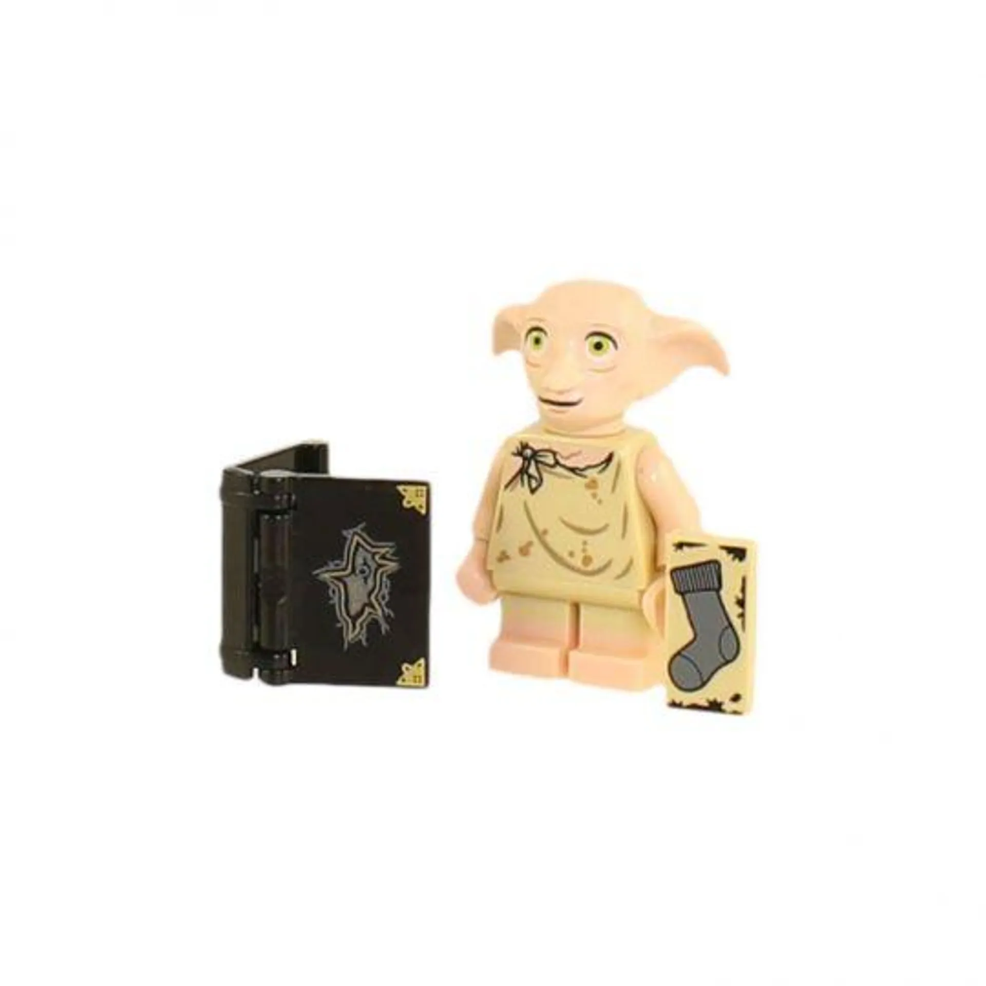 LEGO Minifigure - Harry Potter - DOBBY the House Elf w/ Sock & Book