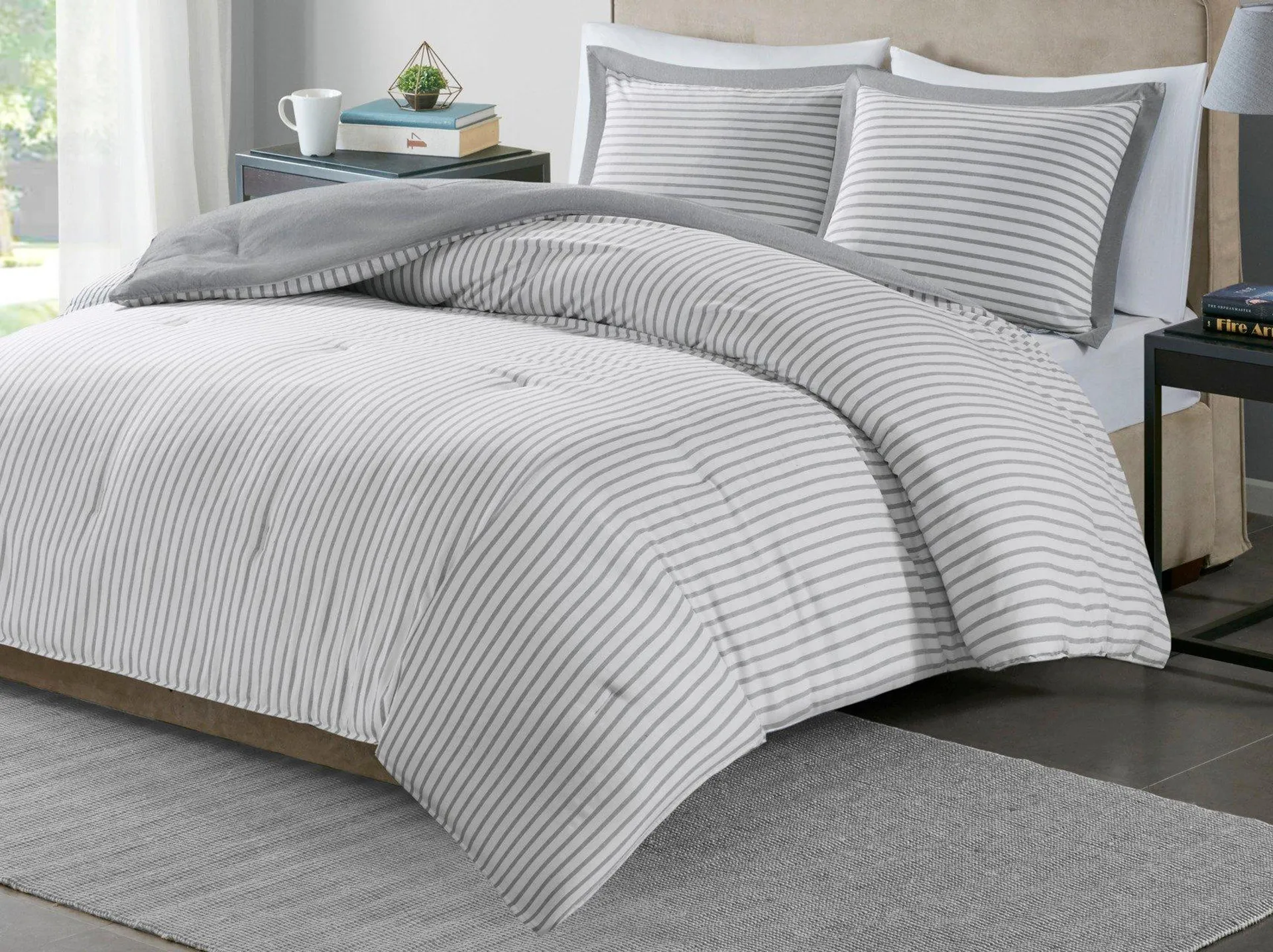 Madison Park Hayden Reversible Stripe Comforter Set