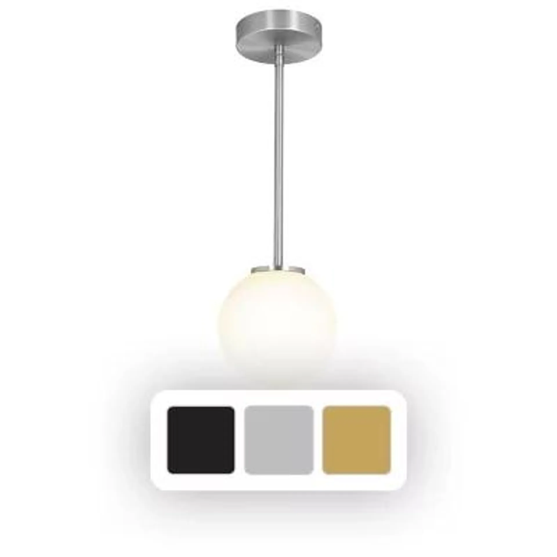 GE Solon Decorative Pendant Integrated Color-Changing Light Fixture, Choose Color