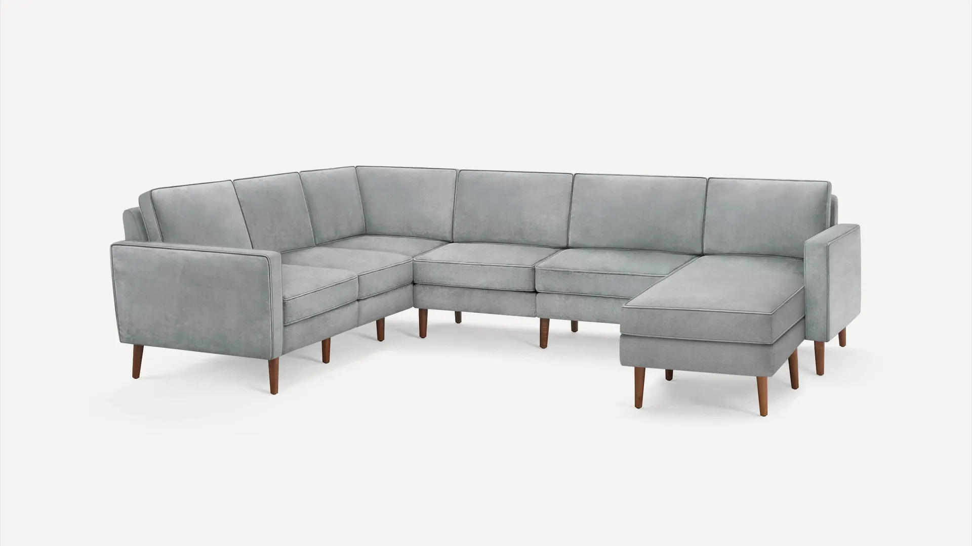 Nomad Velvet 6-Seat Corner Sectional with Chaise