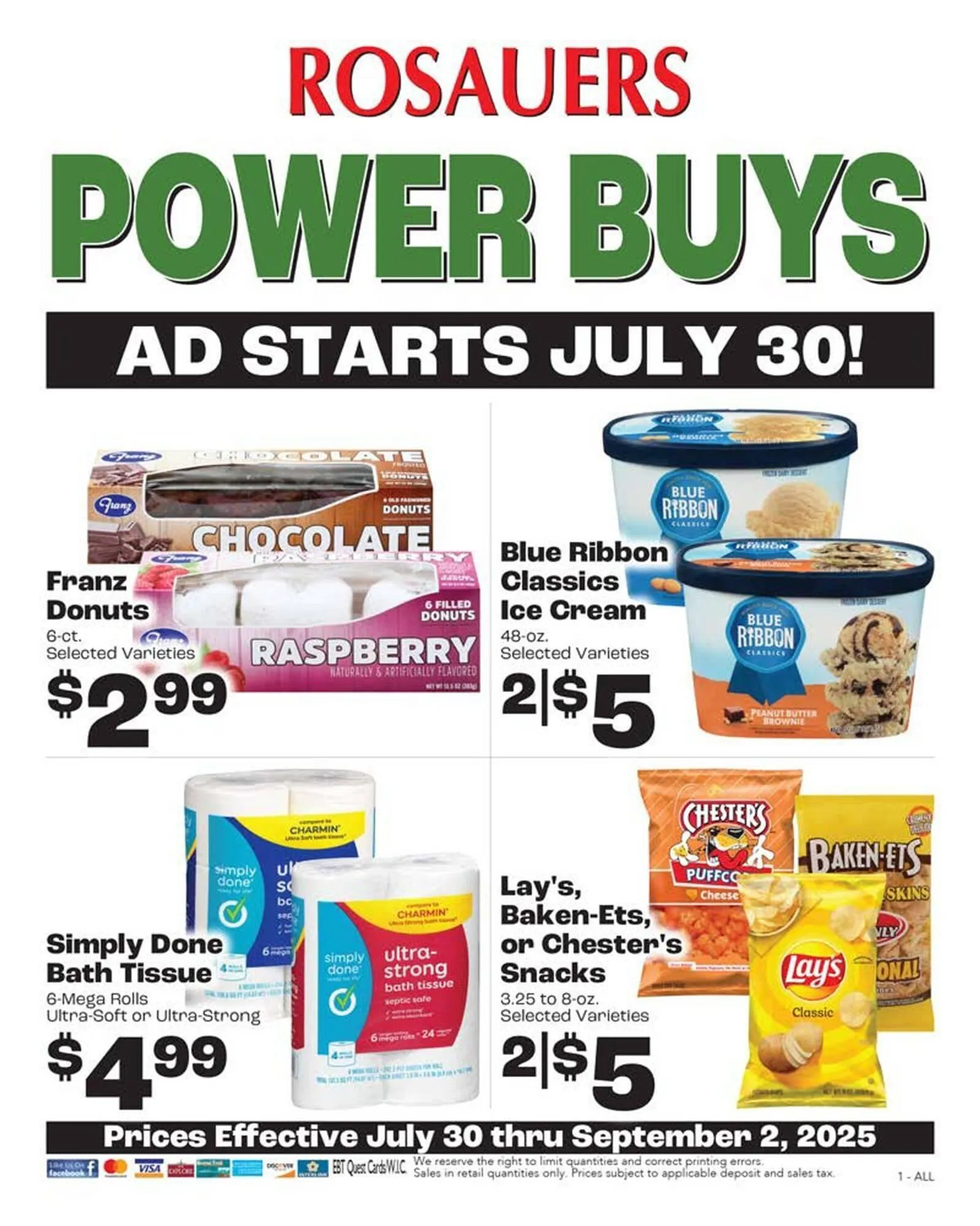 Weekly ad Rosauers Weekly Ad from July 30 to September 2 2025 - Page 1