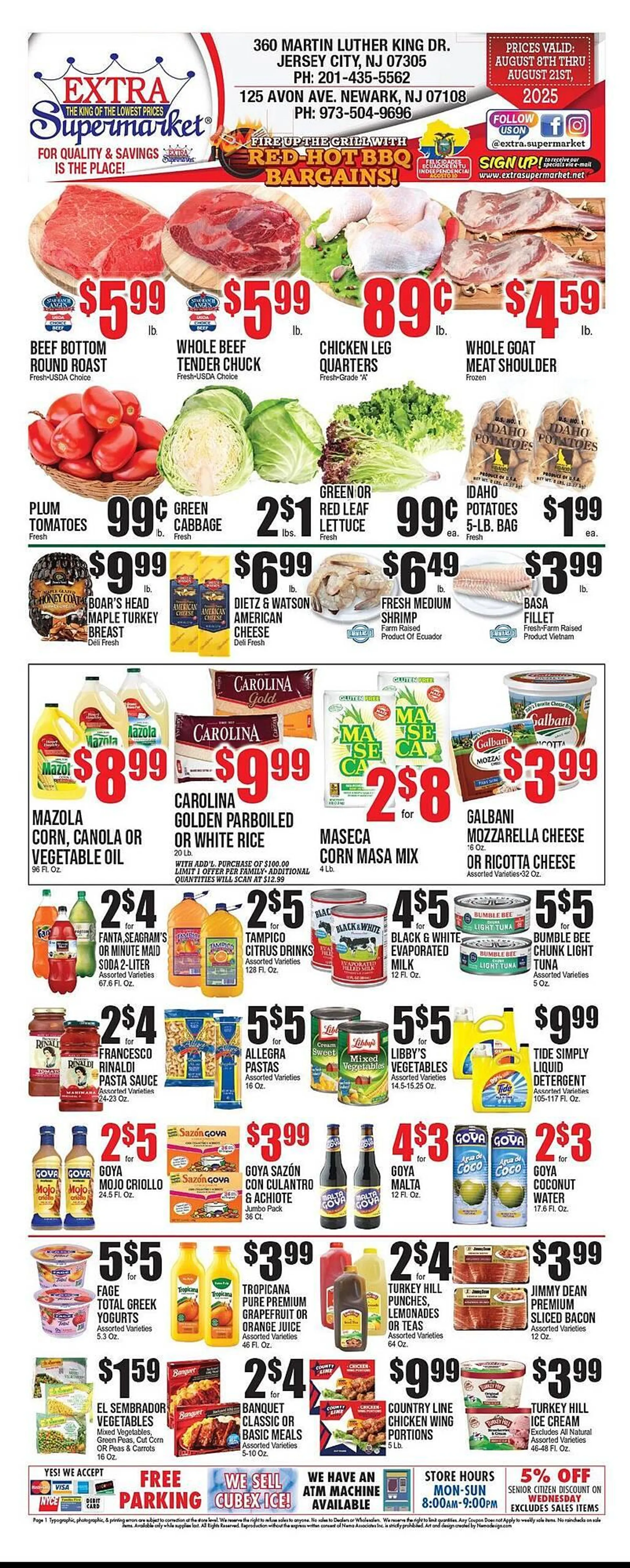 Weekly ad Extra Supermarket Weekly Ad from August 8 to August 21 2025 - Page 1