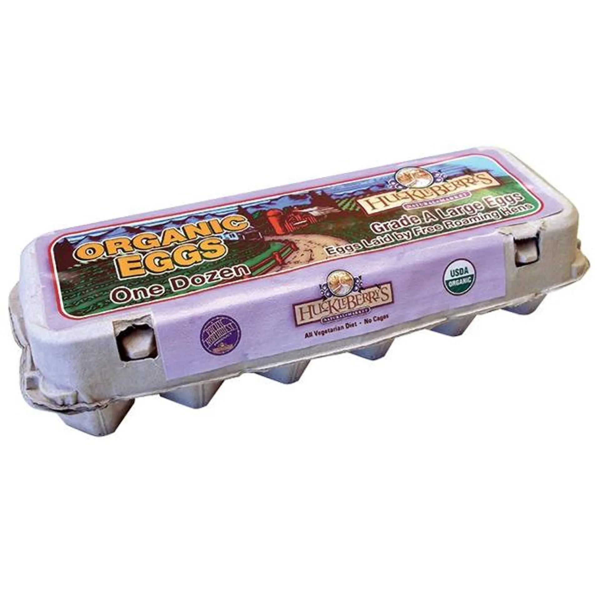 Huckleberry's Grade A Organic Eggs - Brown - Large