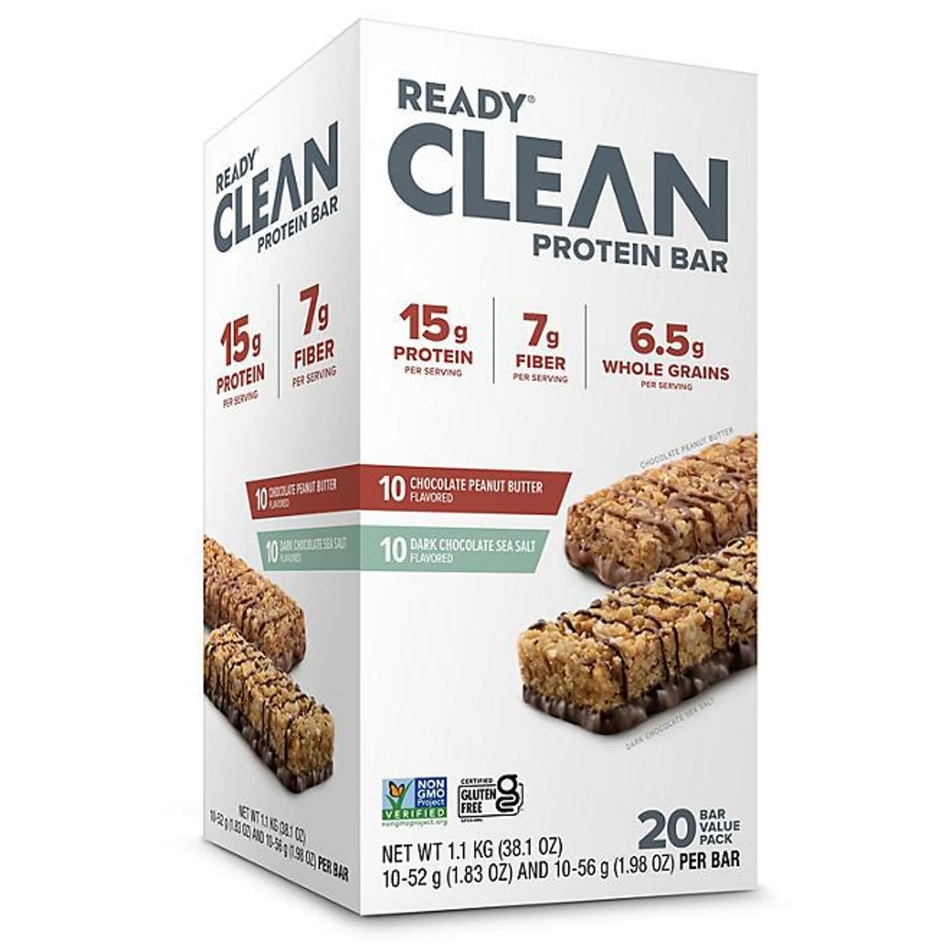 Ready® Protein Bar, Chocolate Peanut Butter and Dark Chocolate Sea Salt (20 ct.)