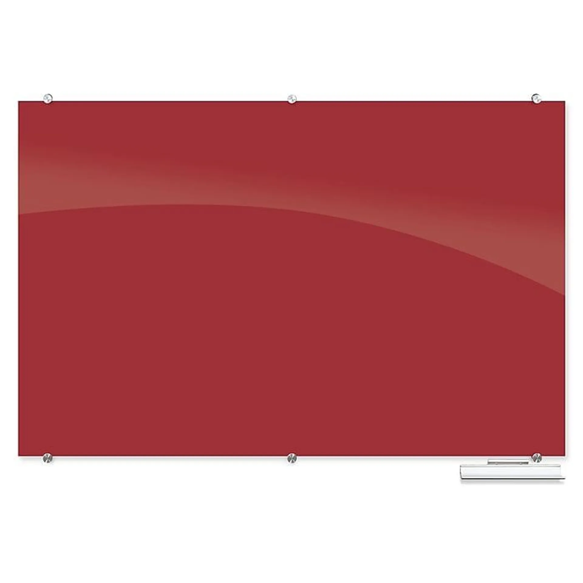 Best-Rite Visionary Colors Magnetic Glass Dry Erase Whiteboard 47.24" x 70.87" Red (83845-Red)