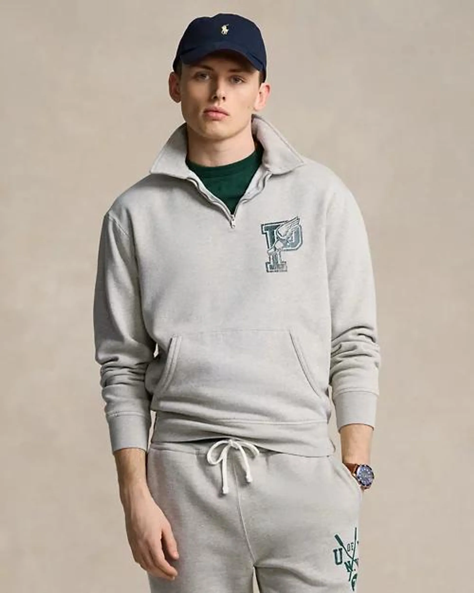 P-Wing Fleece Collared Sweatshirt