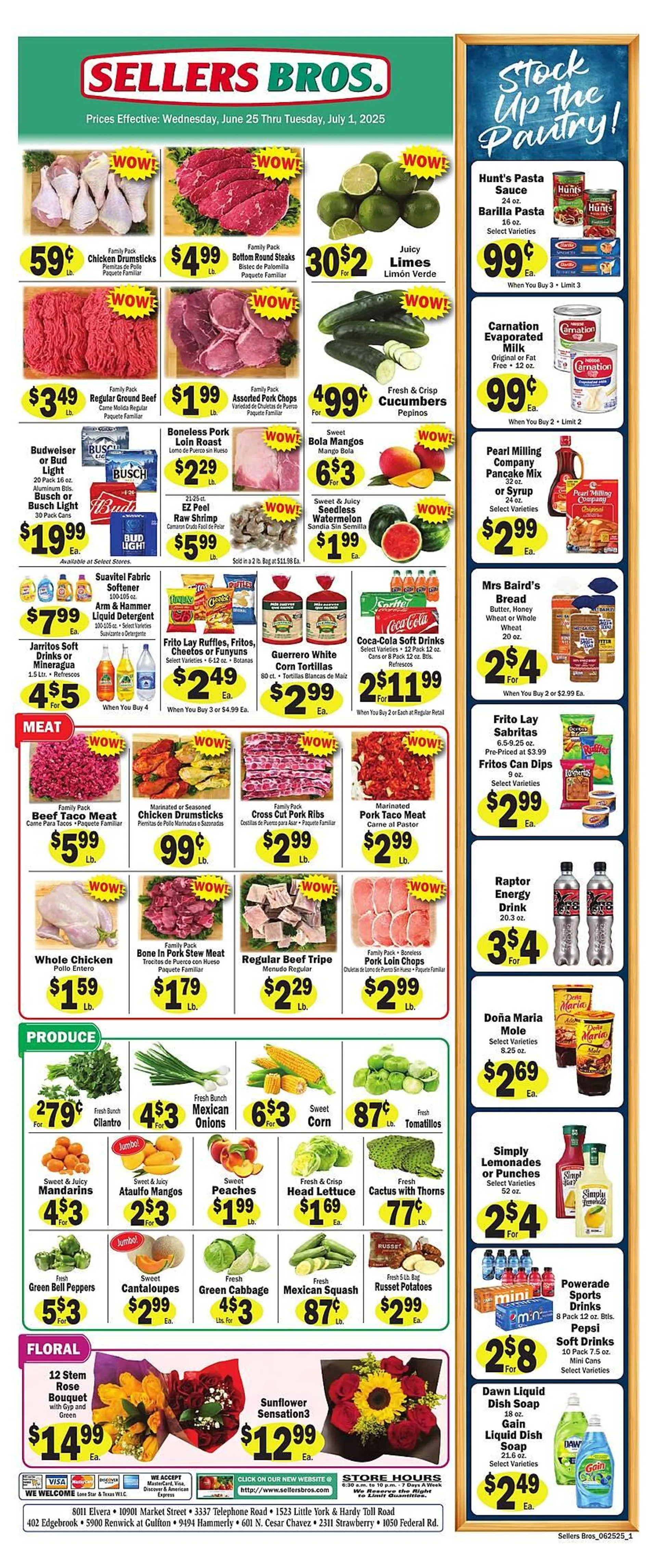 Weekly ad Sellers Bros Weekly Ad from June 25 to July 1 2025 - Page 1
