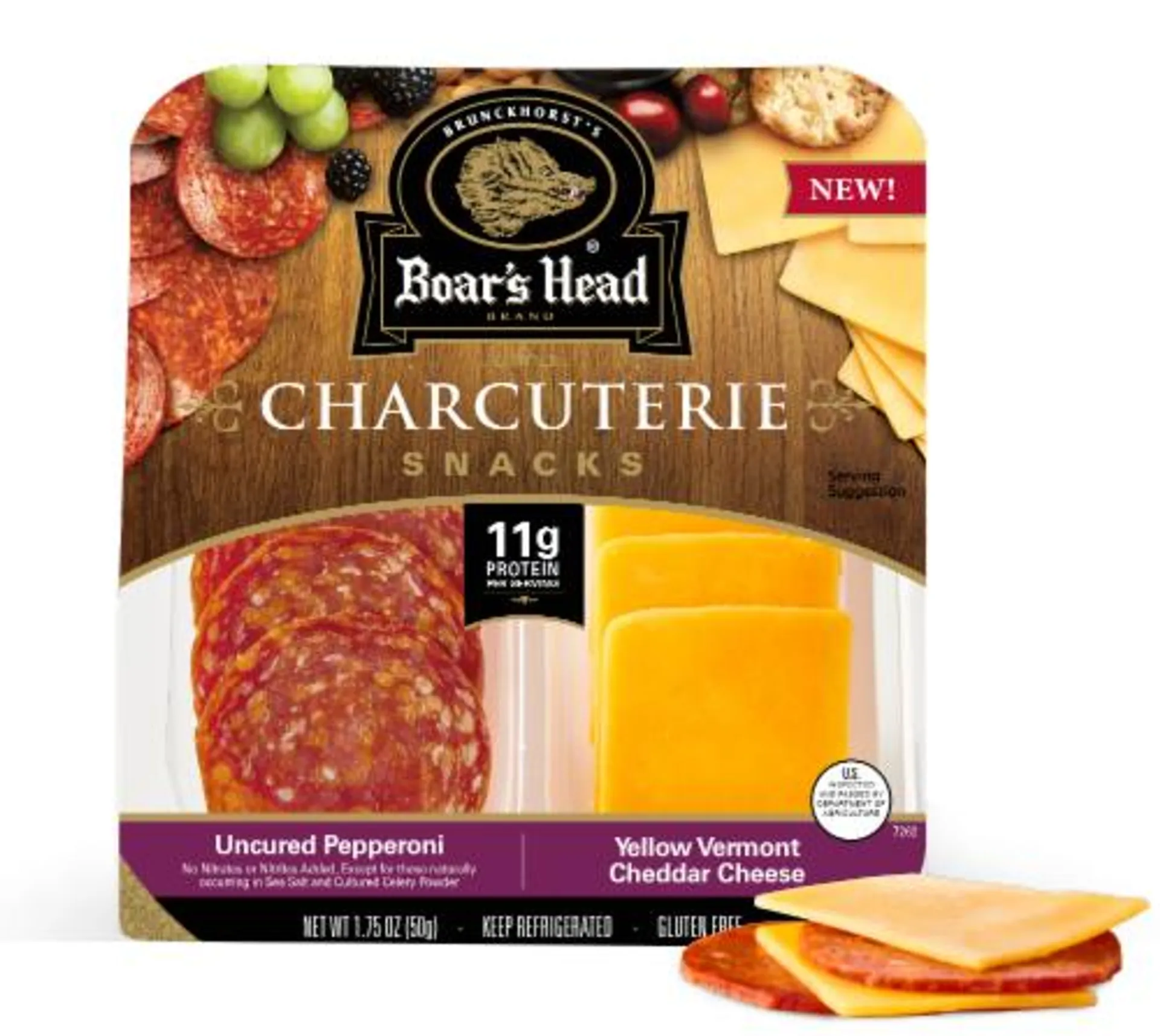 Boar's Head Uncured Pepperoni & Vermont Cheddar Cheese Charcuterie