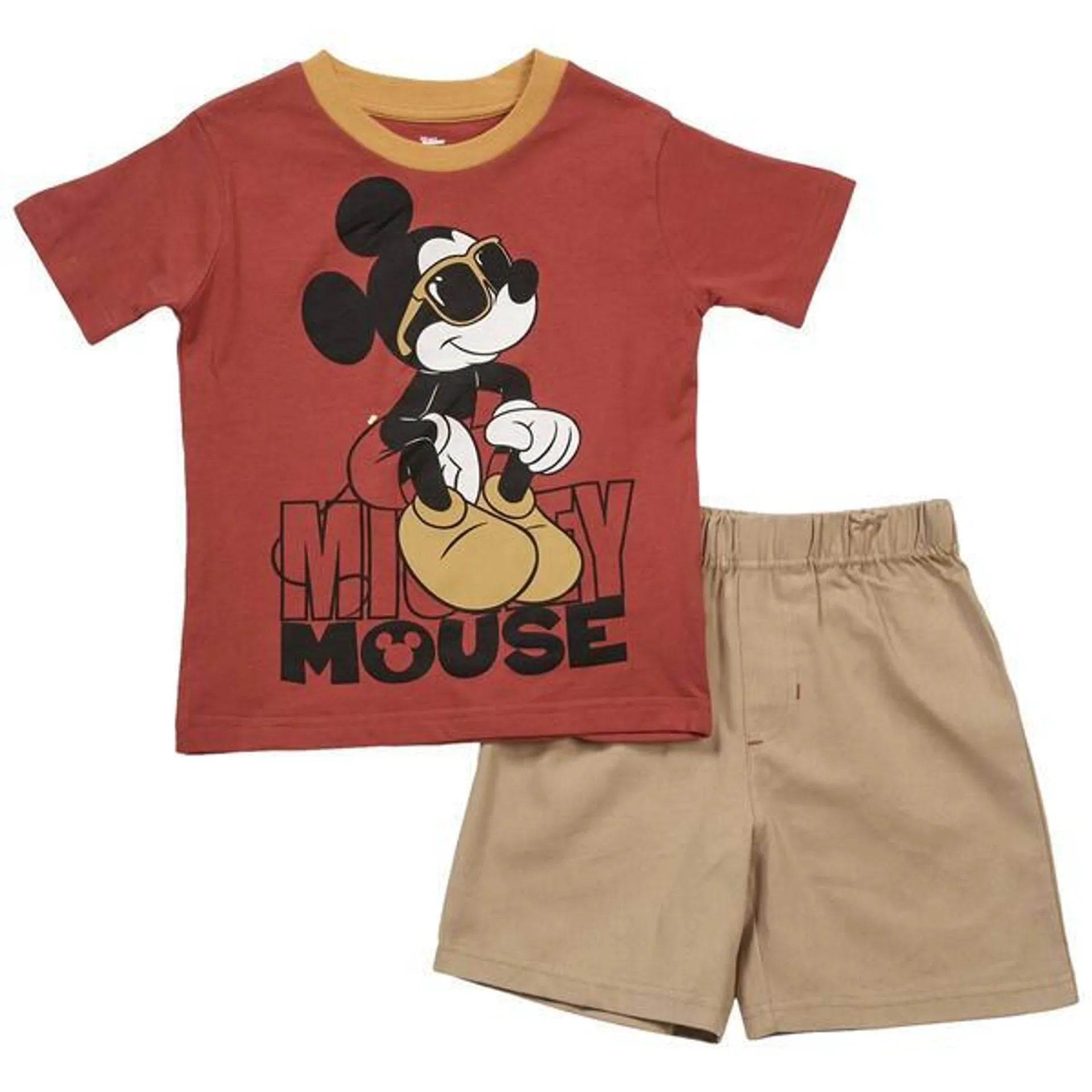Toddler Boy Disney® Mickey w/ Glasses Top & Shorts Set