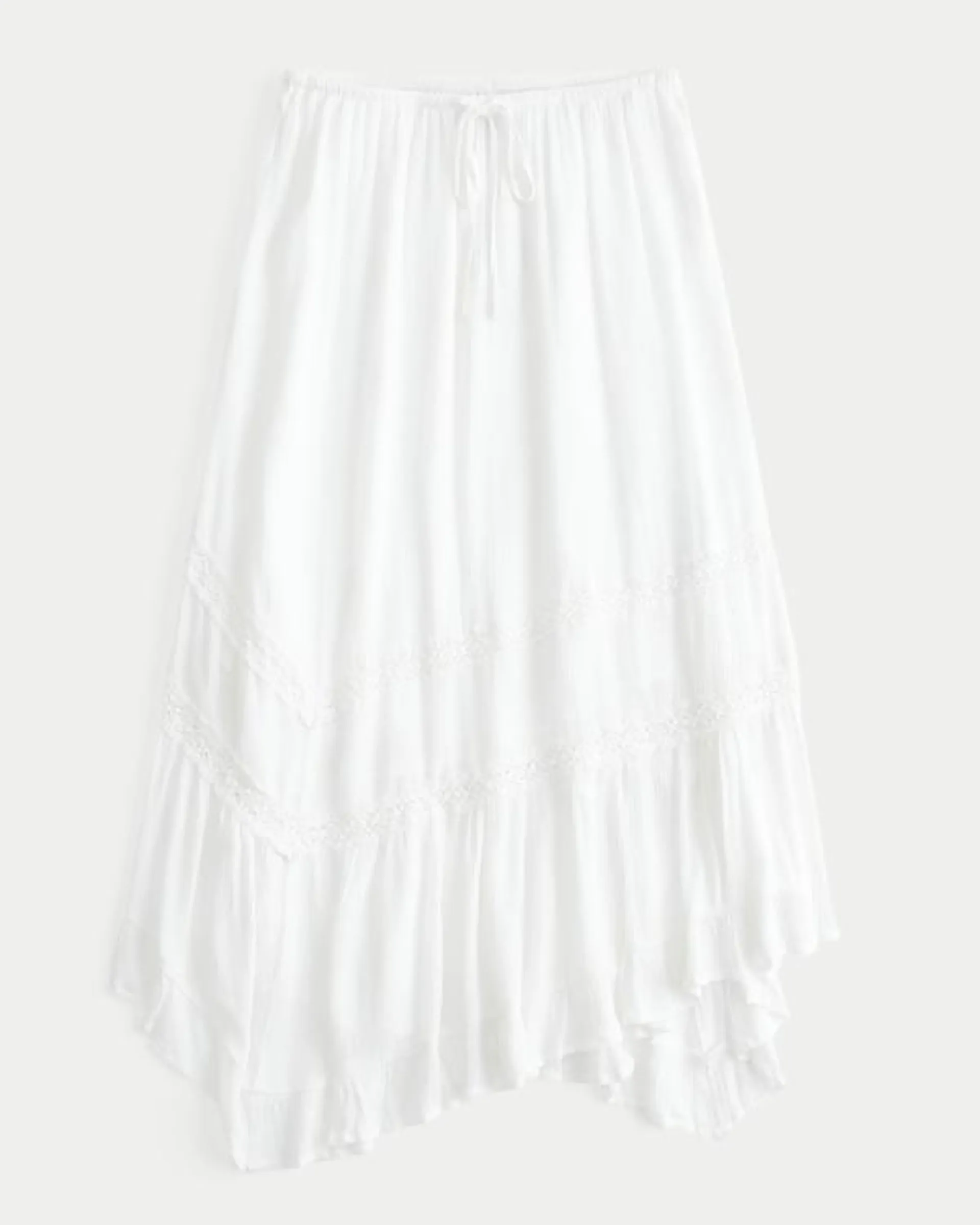 Asymmetrical Hem Maxi Skirt