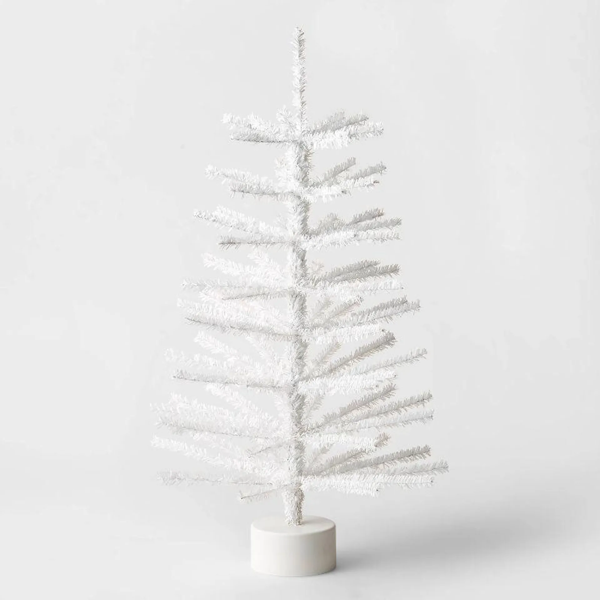 24" Unlit Tinsel Mini Artificial Christmas Tree White - Wondershop™