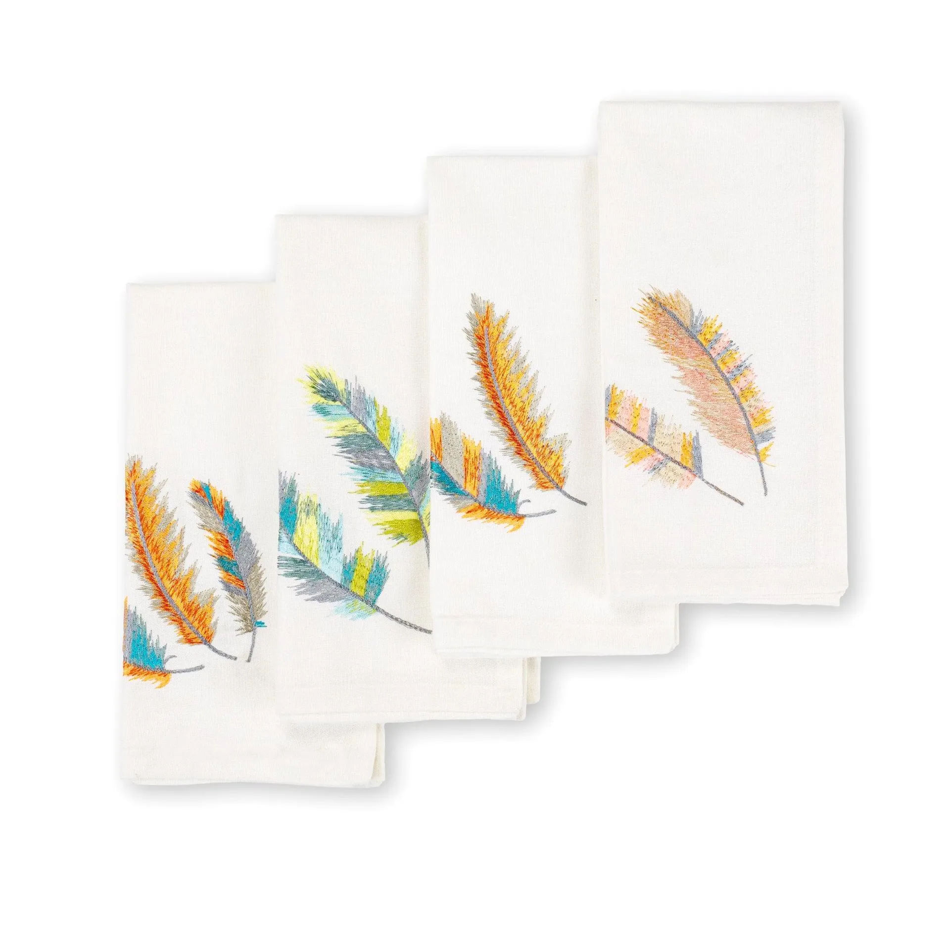 Pier 1 Set of 4 Feather Napkins