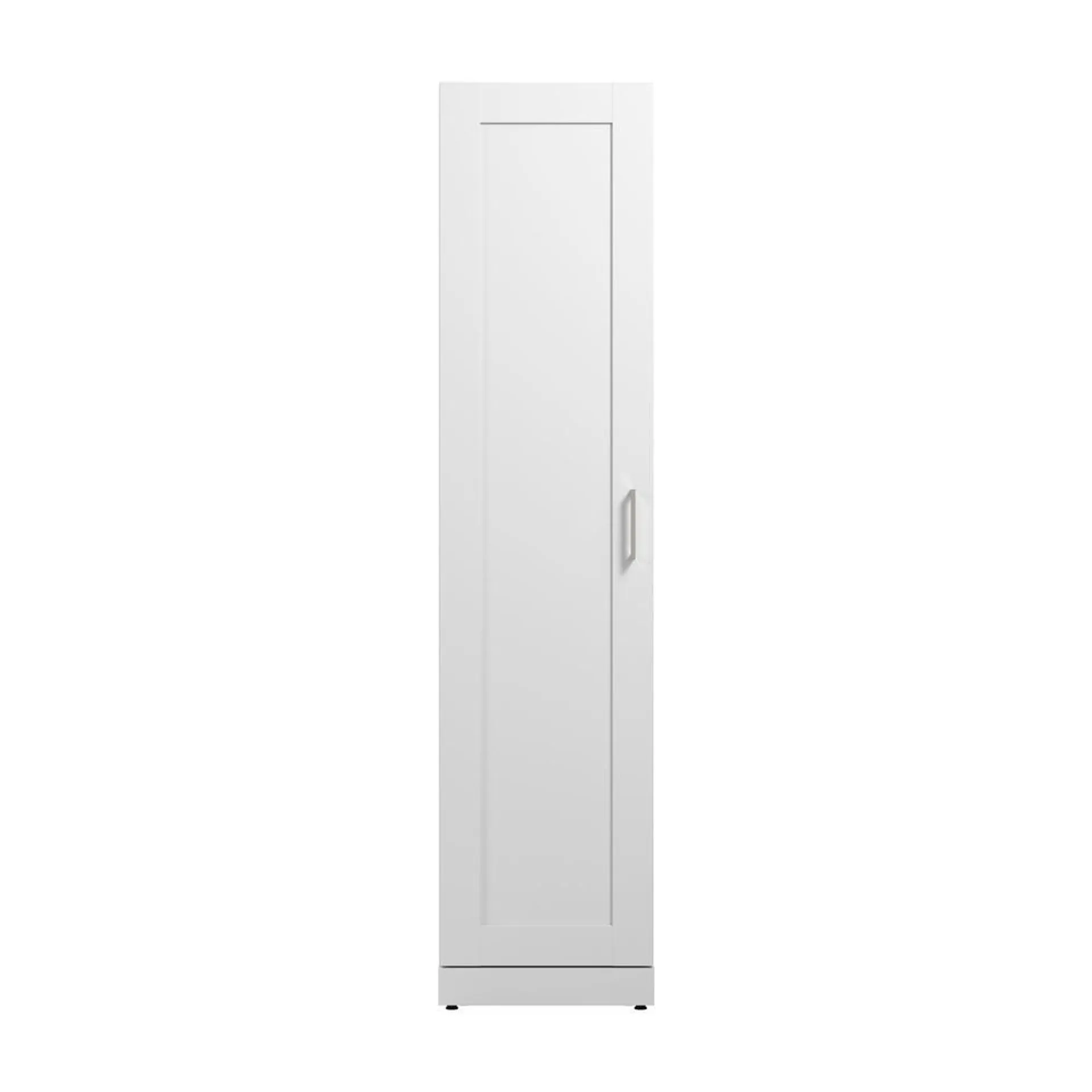 Bush Furniture Hampton Heights 17W Tall Narrow Storage Cabinet with Door and Shelves in White