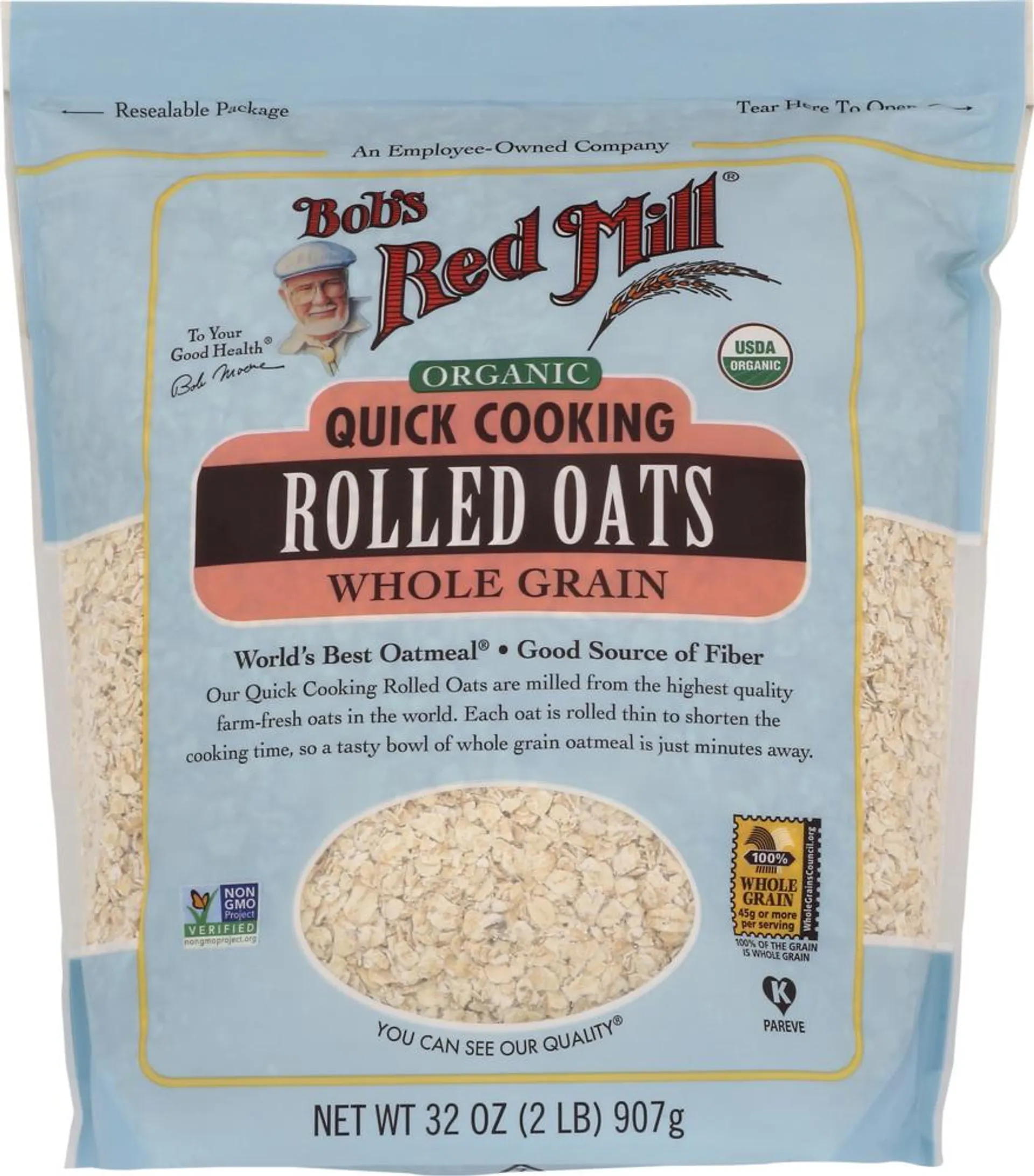 Organic Quick Cooking Rolled Oats