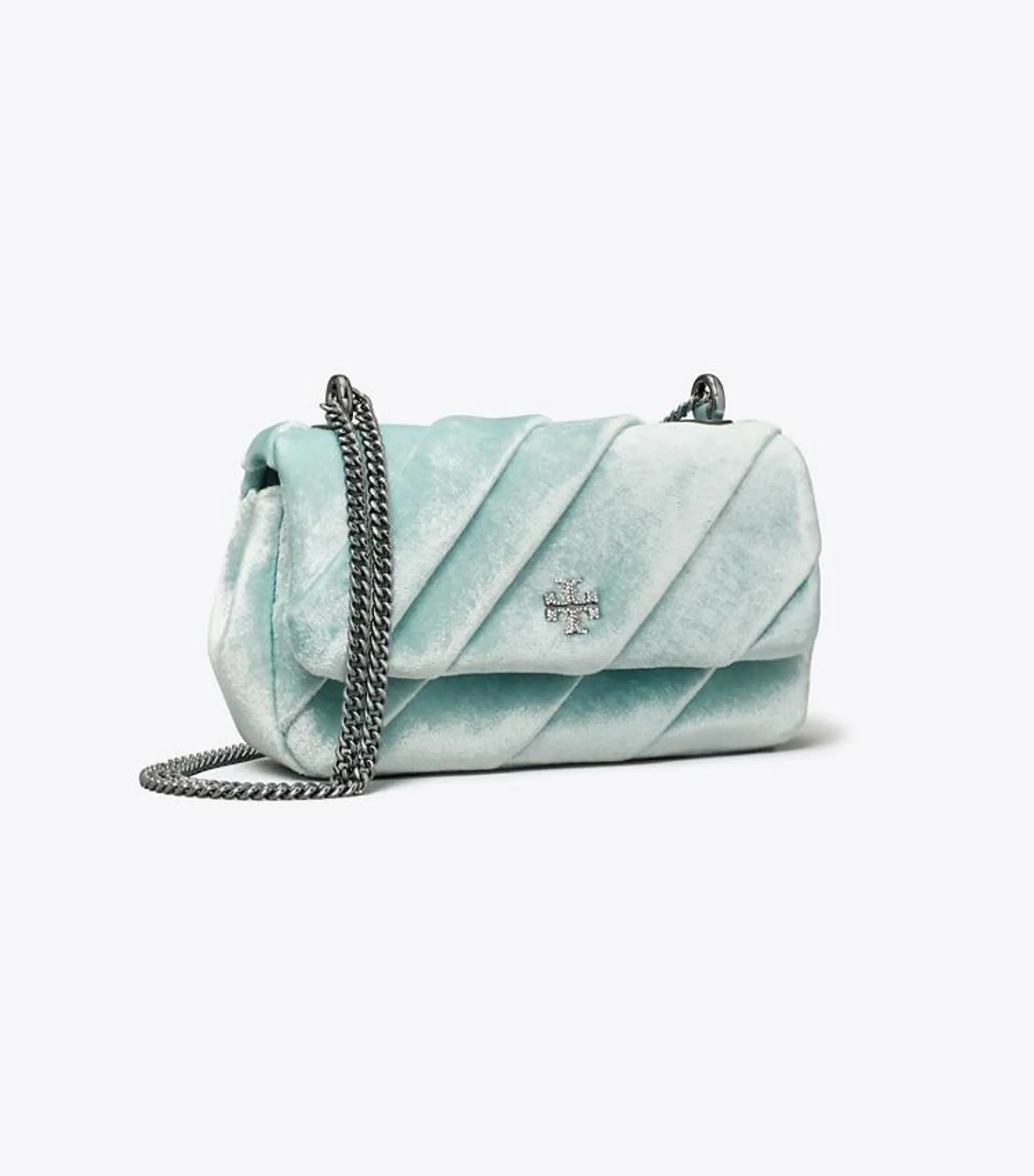 MINI KIRA DRAPED VELVET FLAP BAG