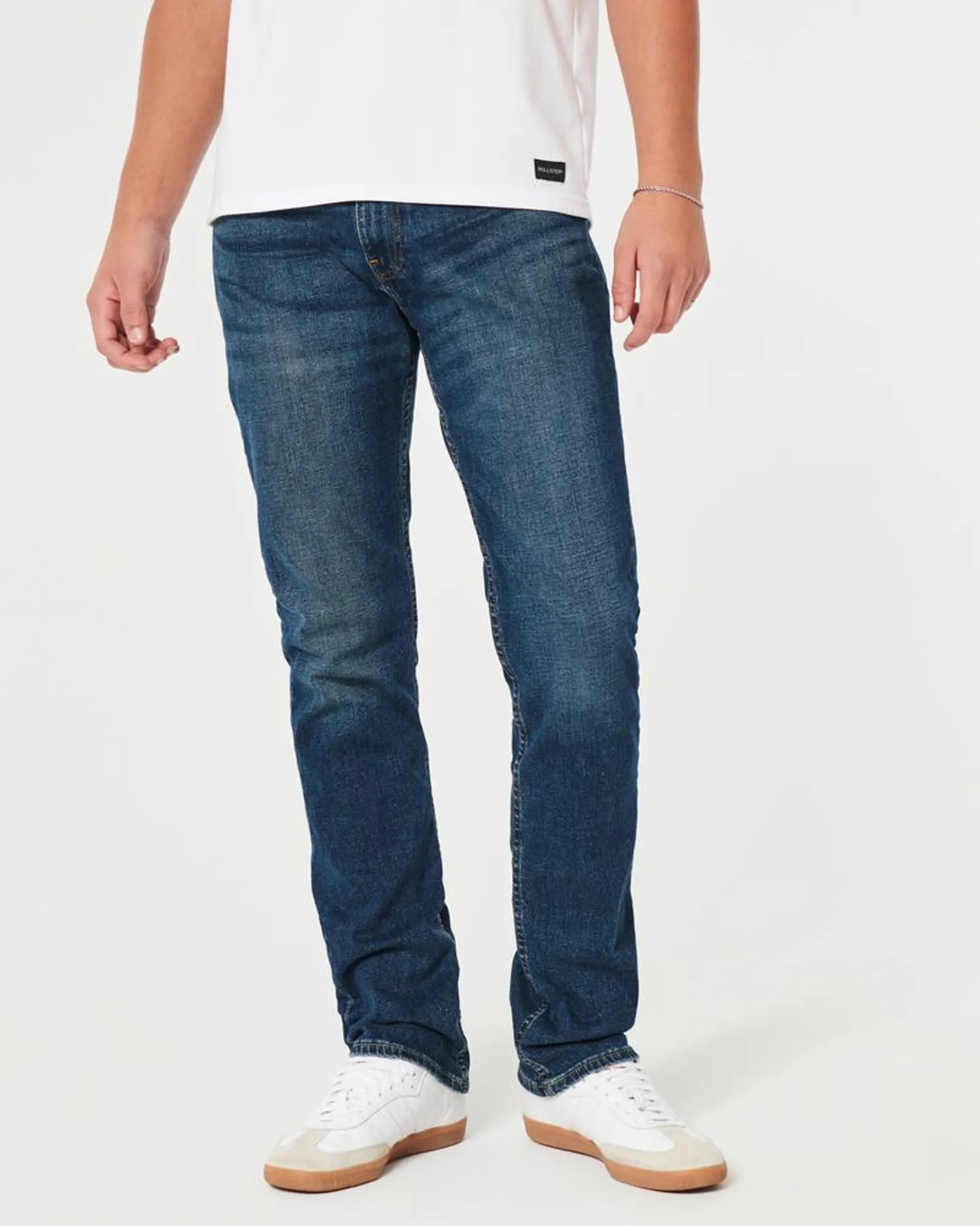 Dark Wash Slim Straight Jeans