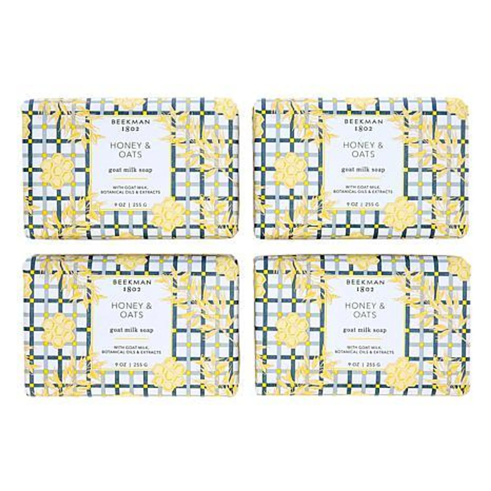 Beekman 1802 Goat 4-pack Milk Honey and Oat Bar Soap Set