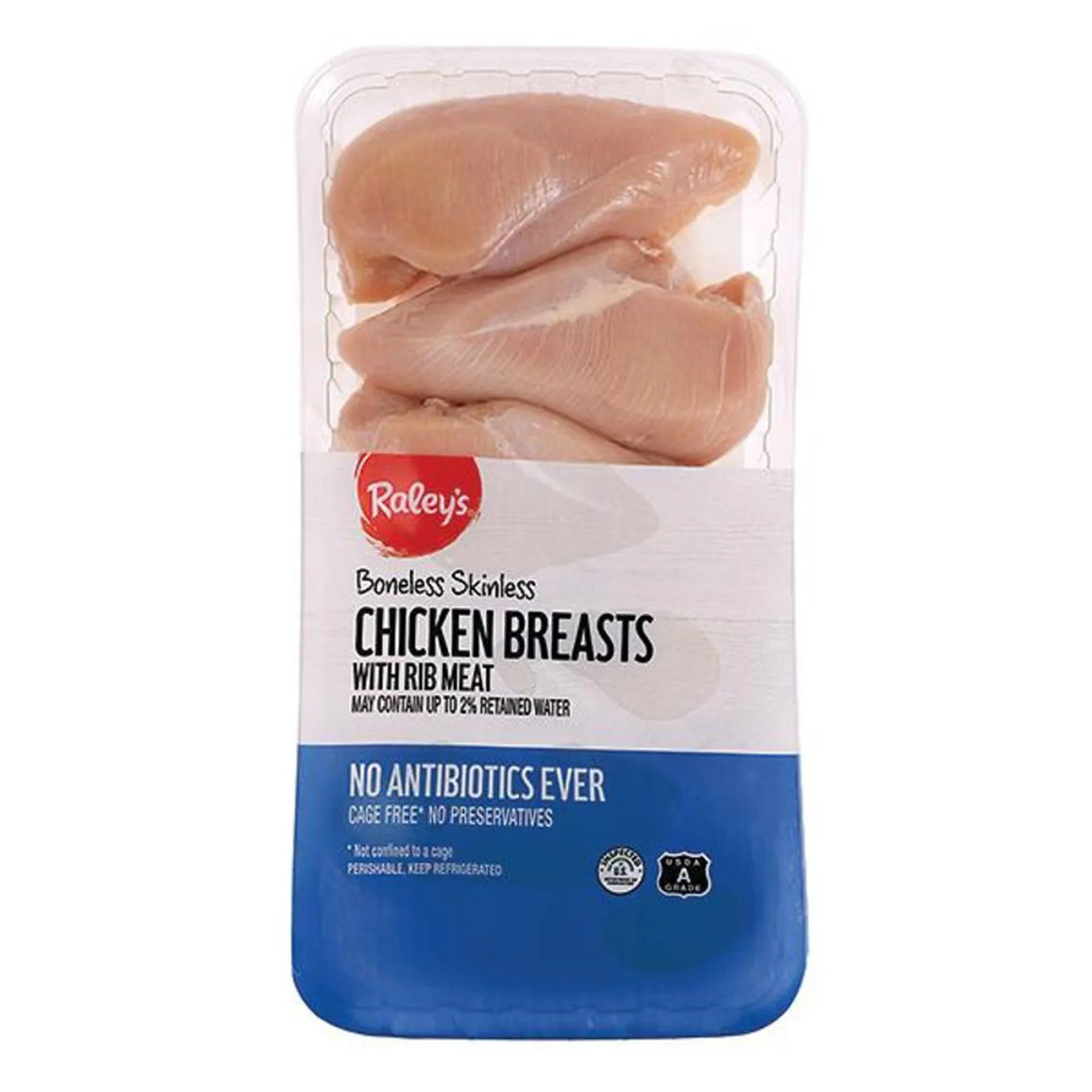 Raley's Chicken Boneless Skinless Breasts Club Pack No Antibiotics Ever