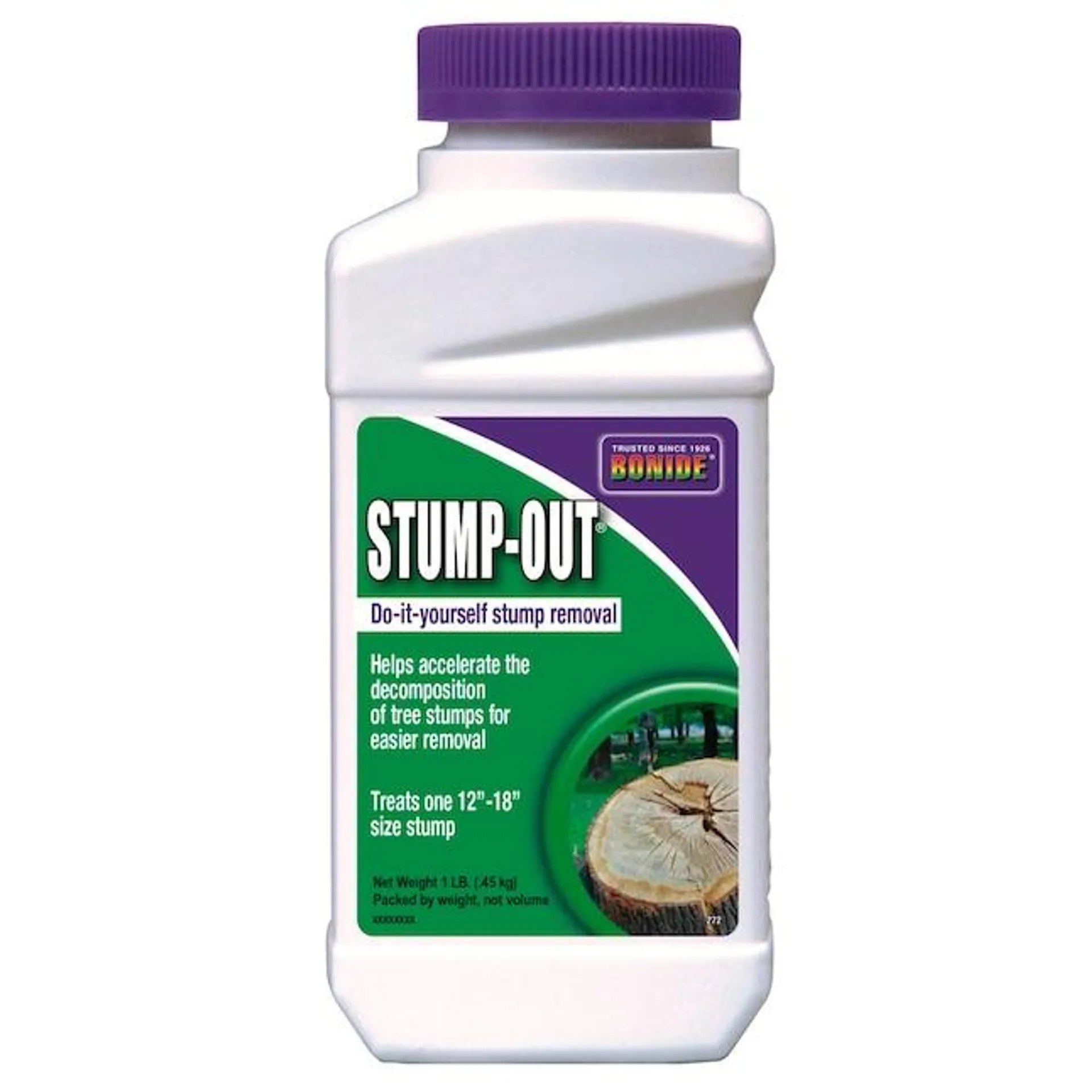 Bonide Stump Remover 1-lb Granules - Speed-Up Decomposition - Fast Acting - Use on Seasoned Stumps