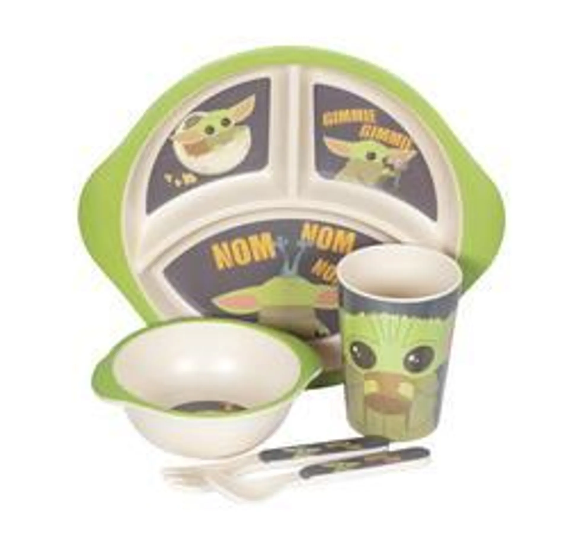 Mandalorian 5-Piece Bamboo Fiber Dinnerware Set