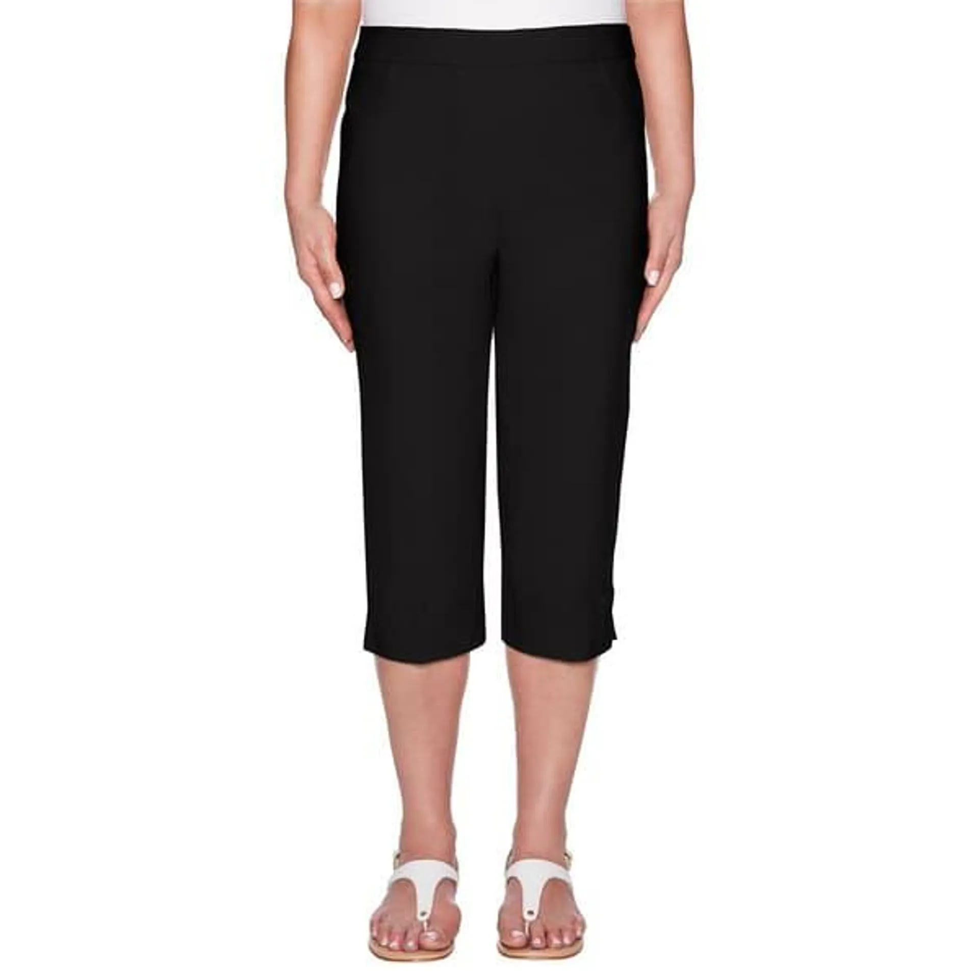 Womens Alfred Dunner Classics Solid Capri Pants