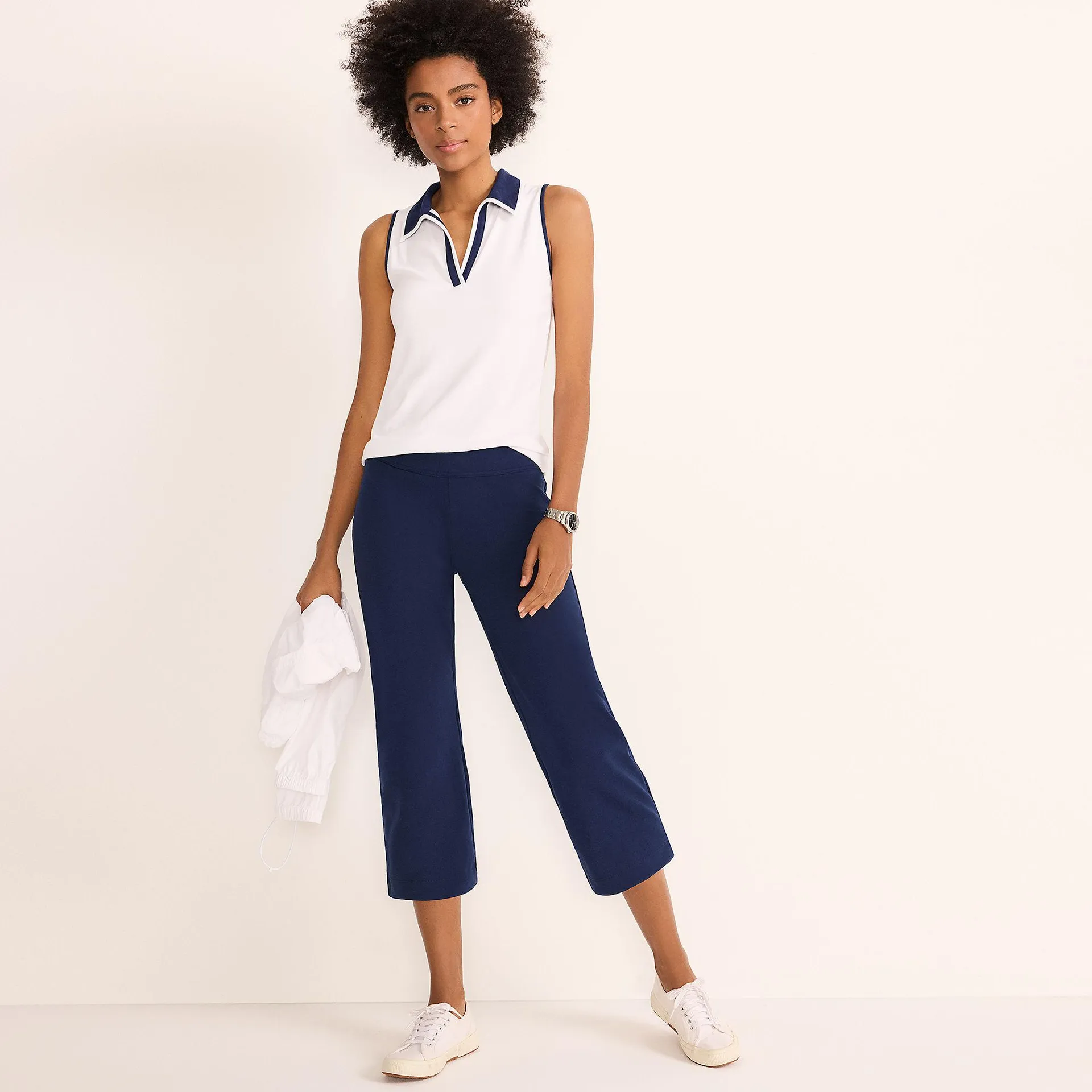 Women's Starfish Mid Rise Pull On Crop Pants