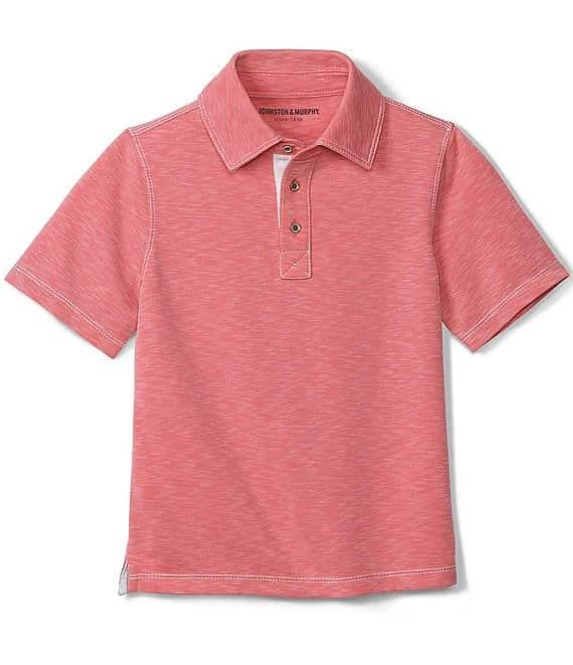 Big Boys 8-20 Short Sleeve Slub Polo Shirt