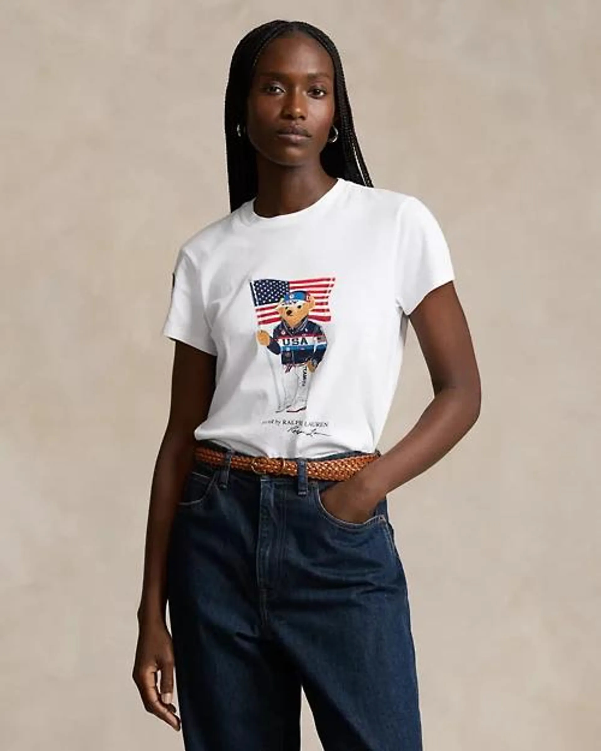 Team USA Polo Bear Jersey Tee