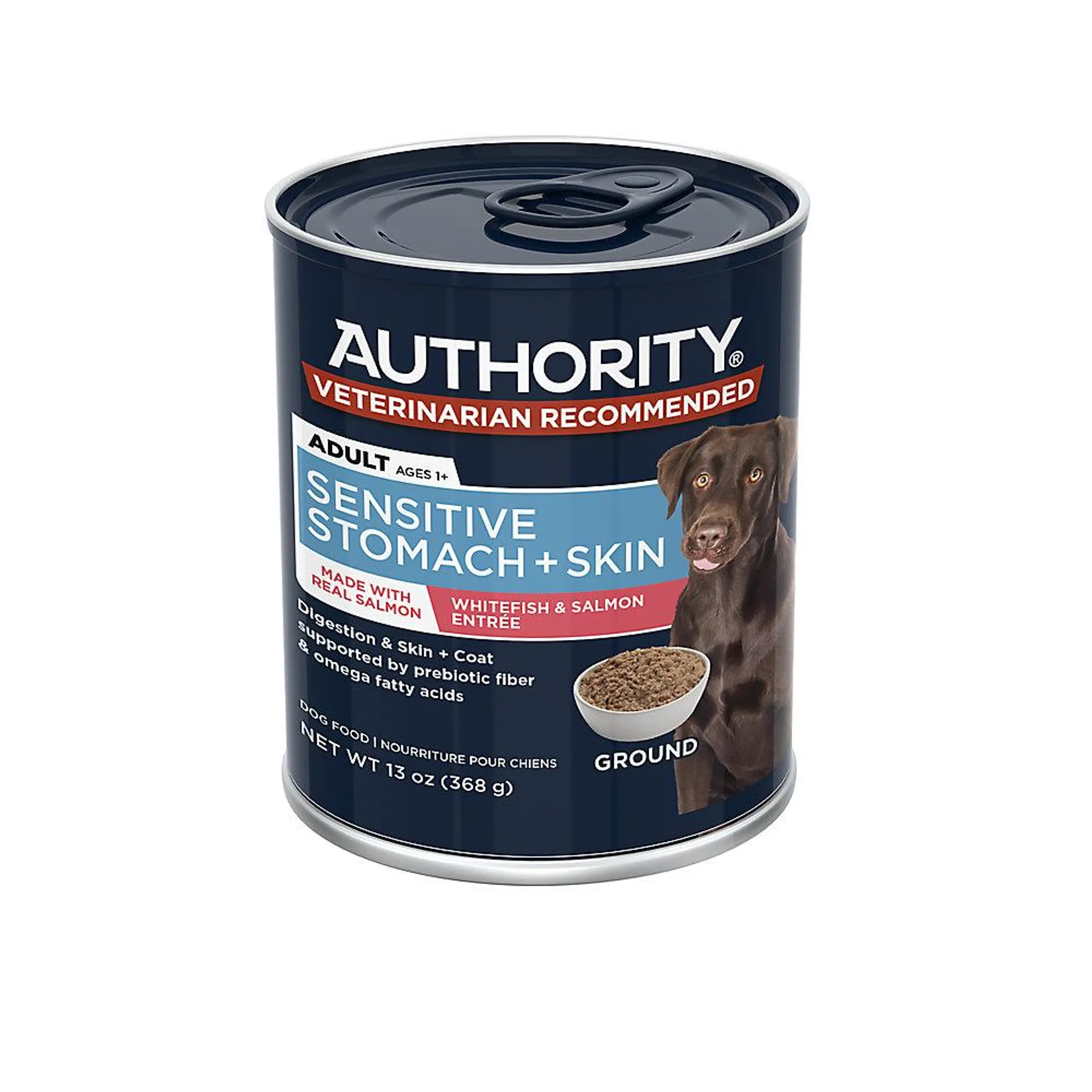 Authority Sensitive Stomach & Skin Whitefish & Salmon Entree Adult Wet Dog Food - 13 oz