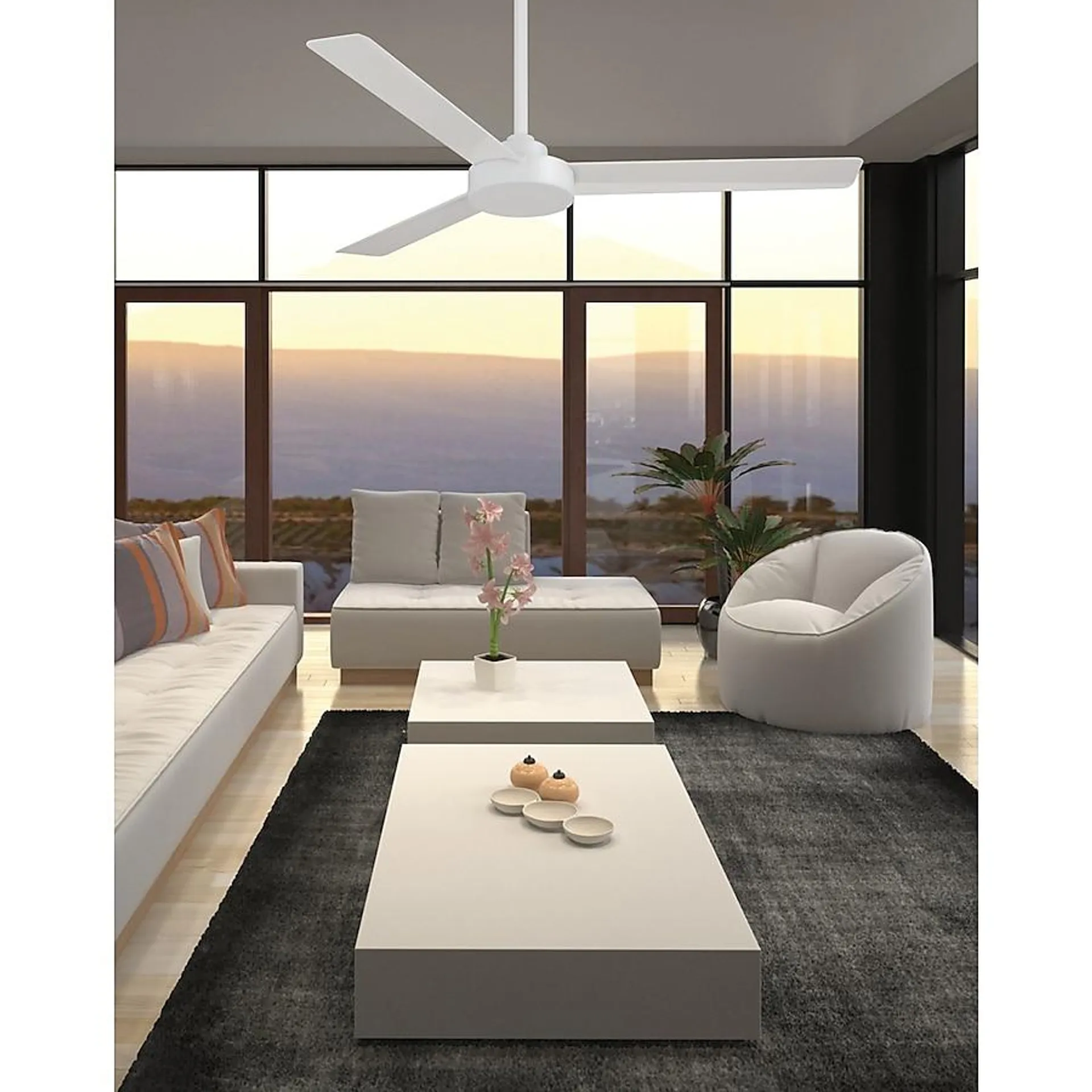 Minka Aire Roto 52-in Flat White Indoor Ceiling Fan (3-Blade)