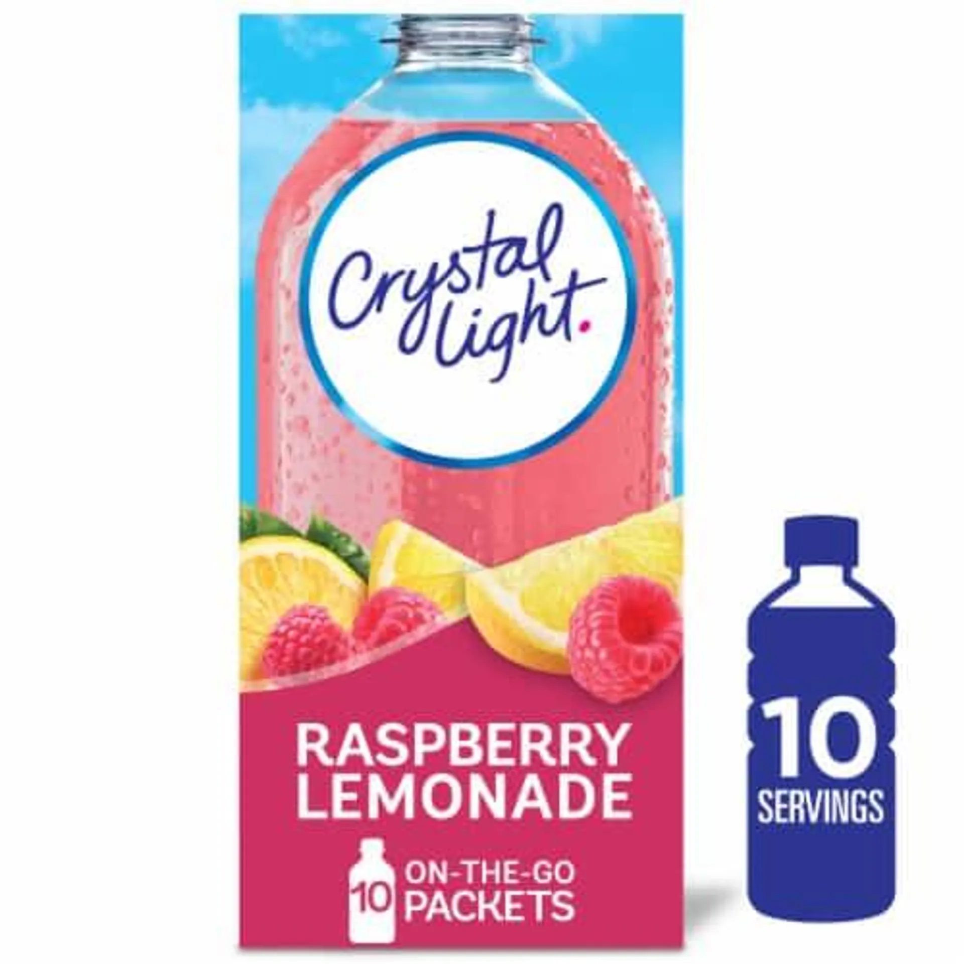 Crystal Light Raspberry Drink Mix Packets