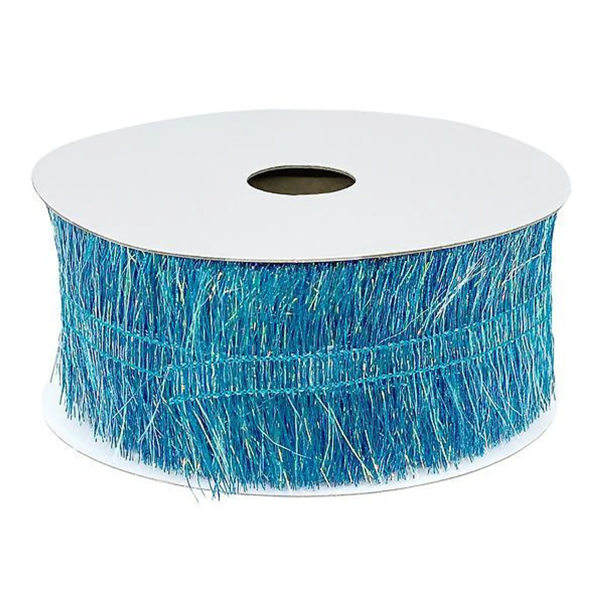 The Container Store Ribbon Wired Fringe Aqua Iridescent