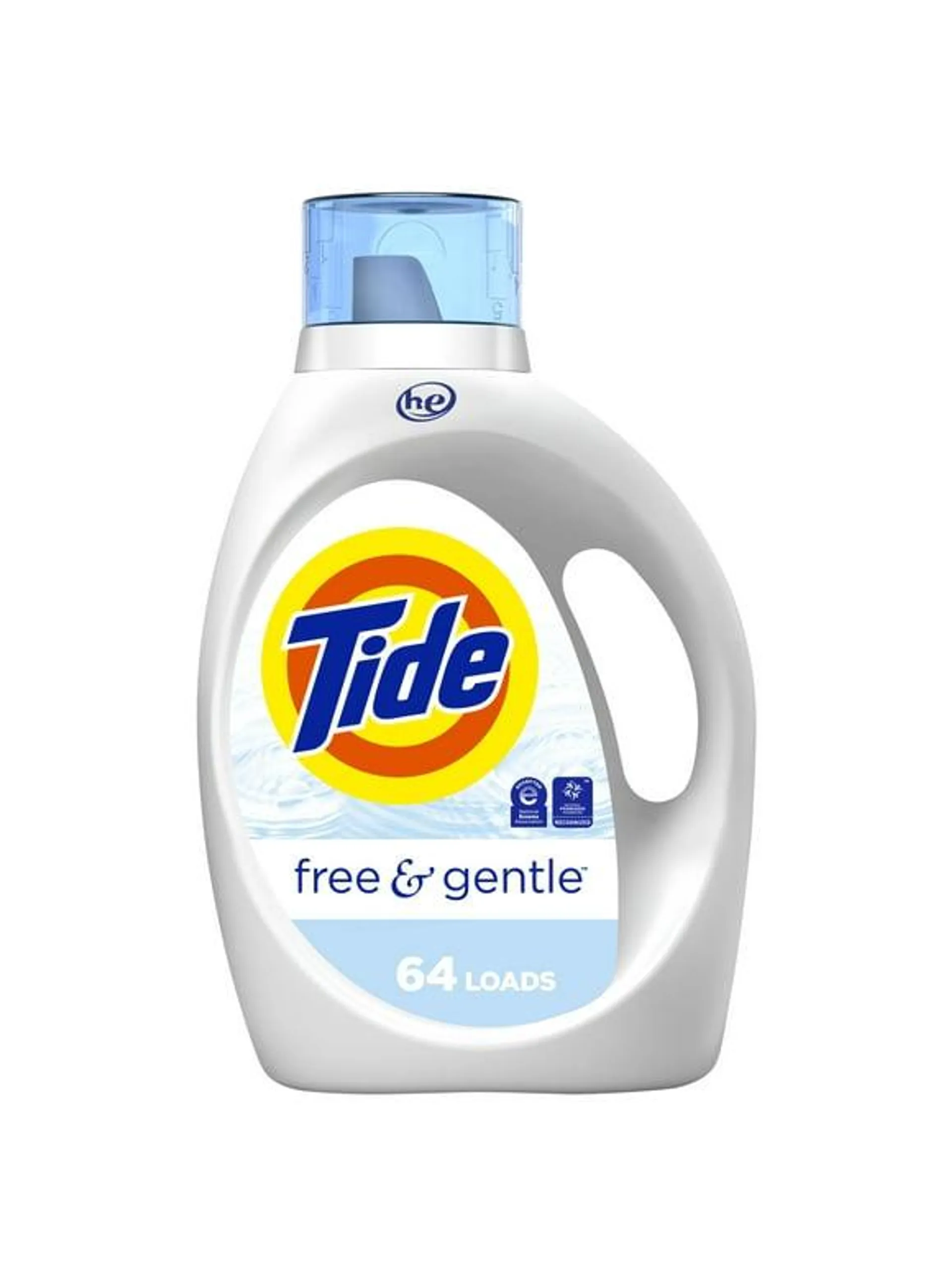 Tide Free & Gentle Liquid Laundry Detergent, 64 Loads 92 fl oz