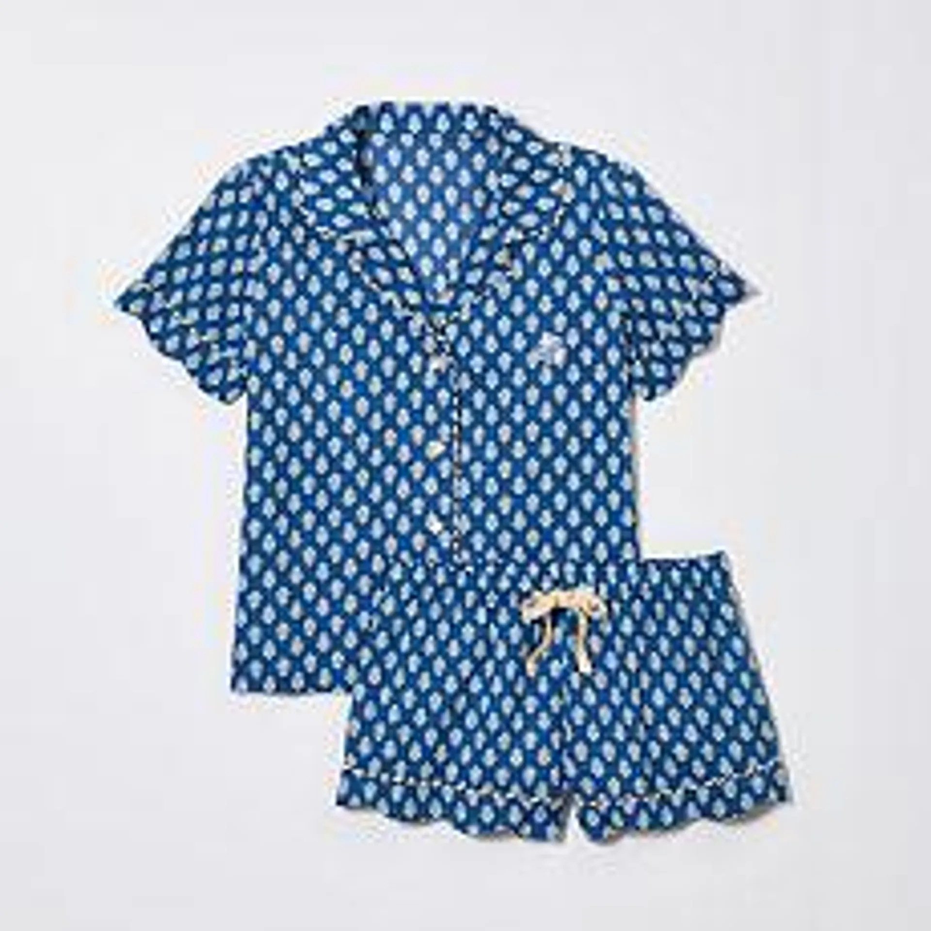 Block Print Short Pajama Set