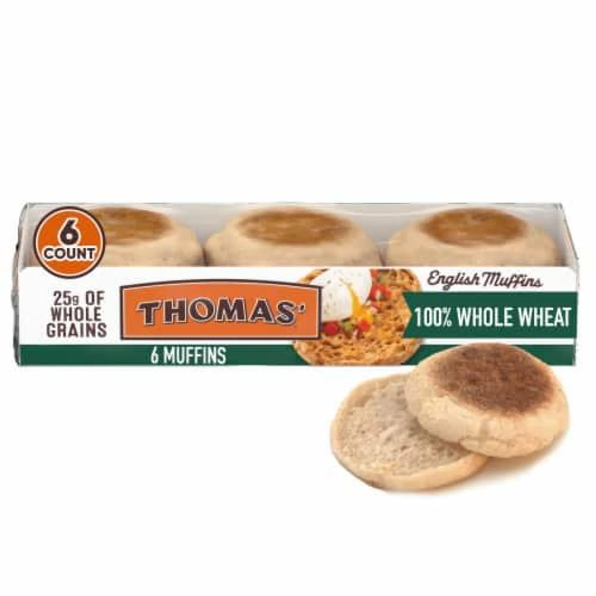 Thomas' Nooks & Crannies 100% Whole Wheat English Muffins