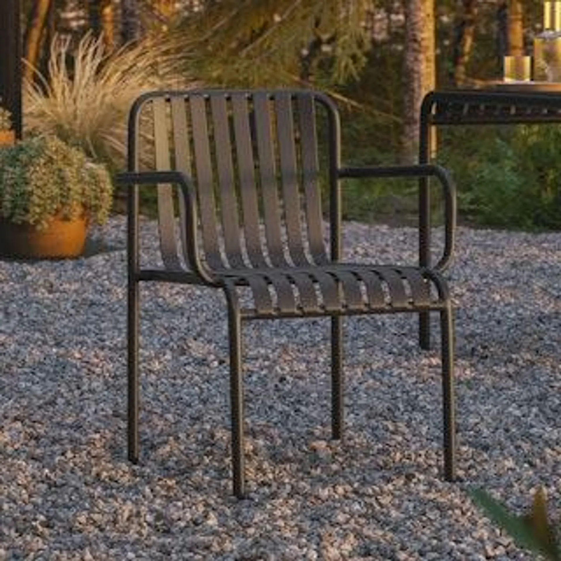 Sarek Black Stackable Dining Armchair