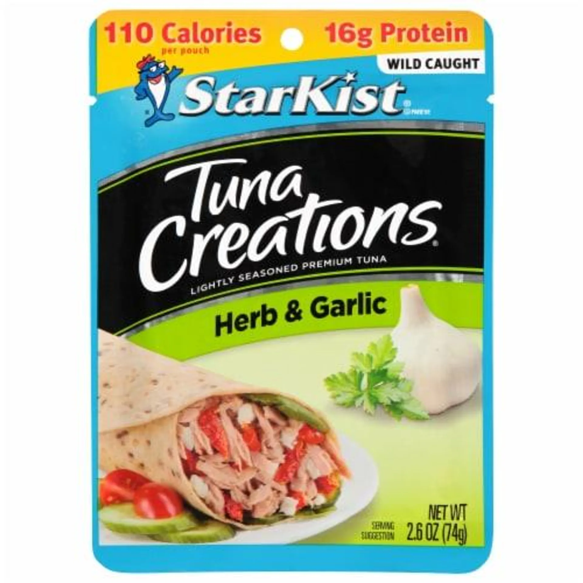 StarKist® Tuna Creations® Herb & Garlic Lightly Seasoned Premium Tuna Pouch