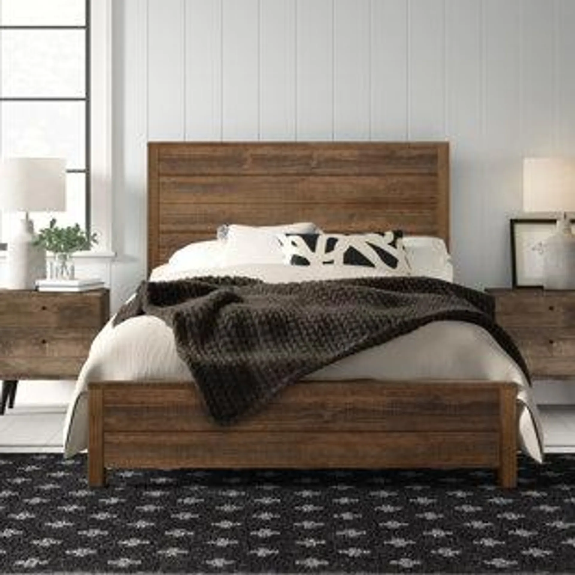 Montauk Solid Wood Panel Bed